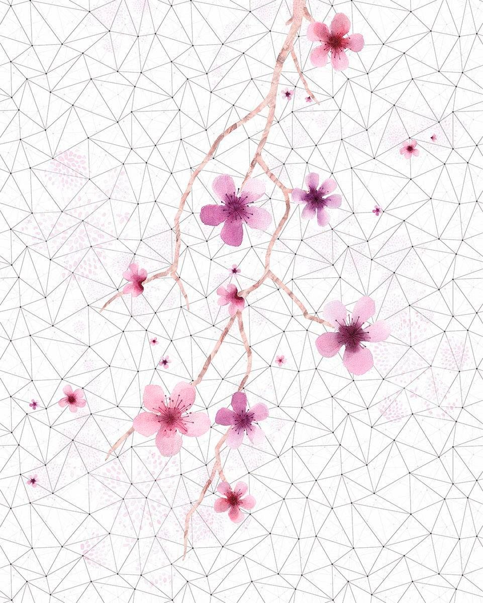 Image of Komar Vliestapete "Digitaldruck Vlies - Cherry Tree - Grösse 200 x 250 cm" bedruckt glatt Wohnzimmer, Schlafzimmer