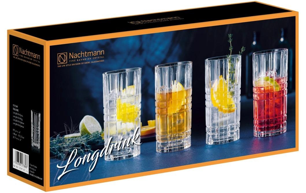 Nachtmann Longdrinkgläser Square 445 ml 4er Set