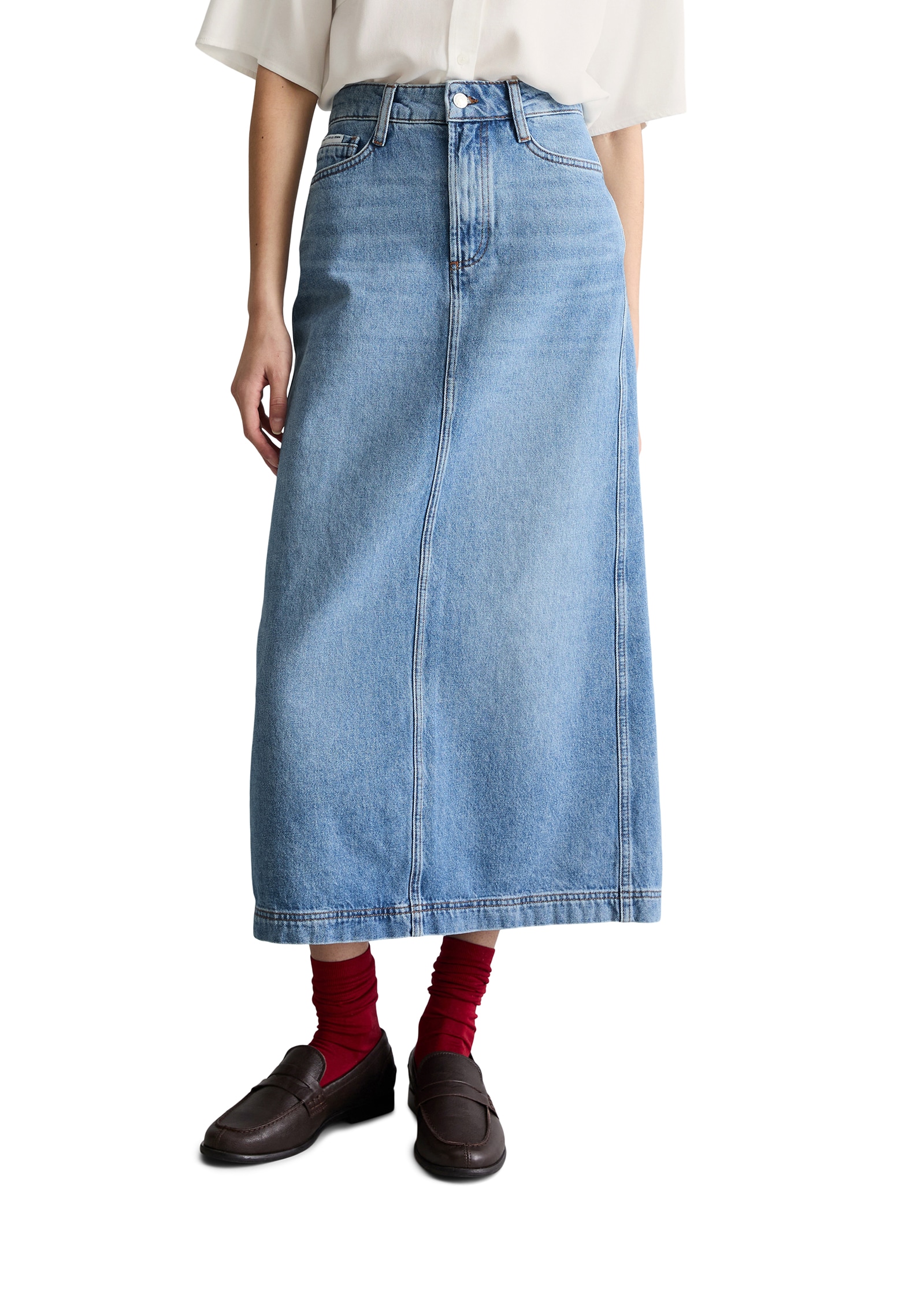 Image of Marc OPolo DENIM Jeansrock regular fit mit Ananasblattfasern