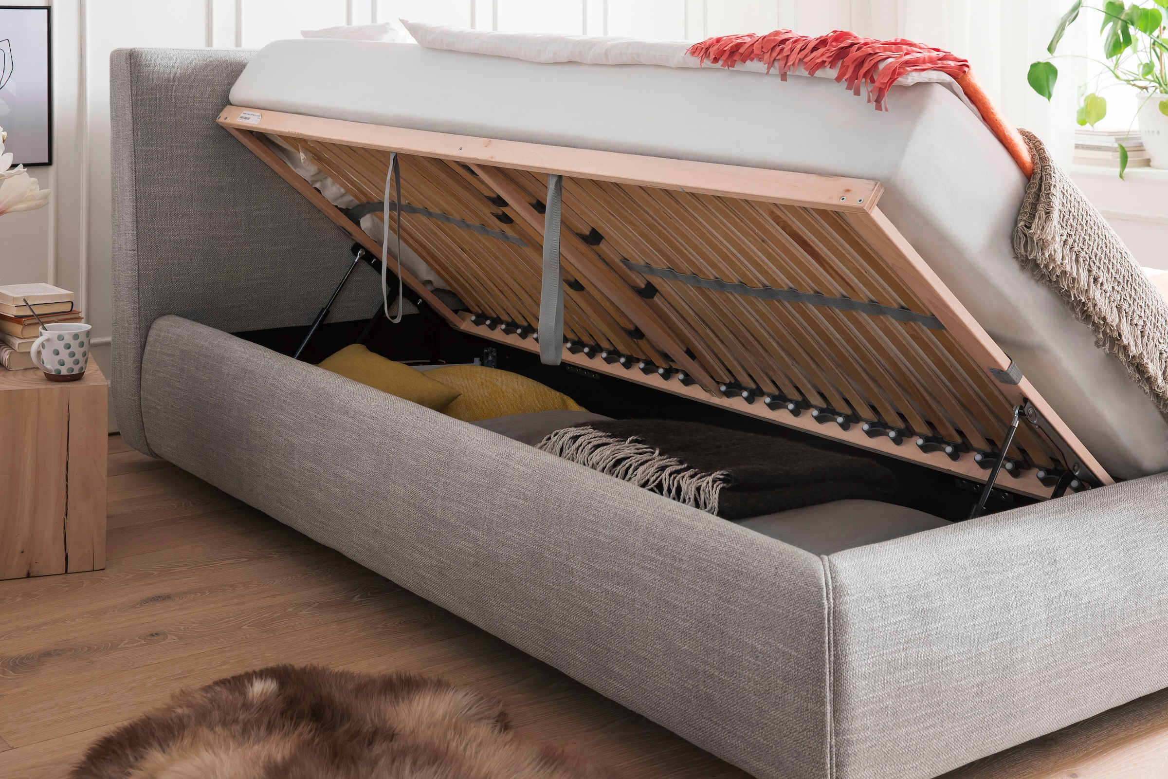 meise.möbel Lit rembourré »Atesio« Wahlweise mit Lattenrost, Matratze und Bettkasten