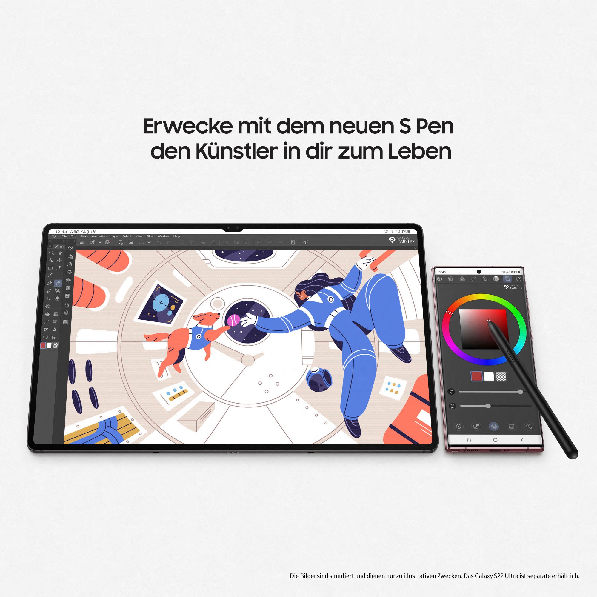 Samsung Tablet »Galaxy Tab S8+«, (31,5 cm / 12,4 Zoll), Android, WQXGA+,)