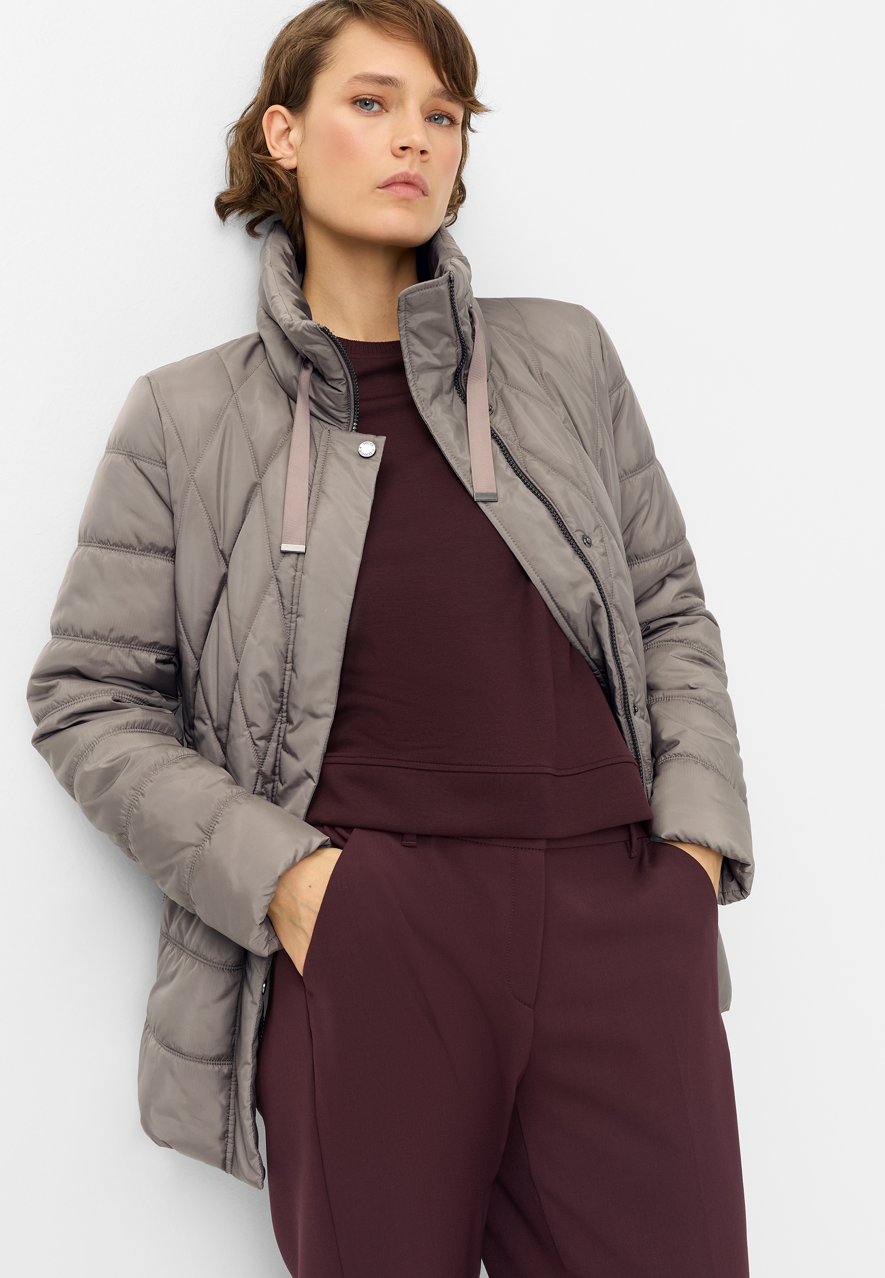 Fuchs Schmitt Veste matelassée »Steppjacke« Col montant avec cordon, coupe régulière