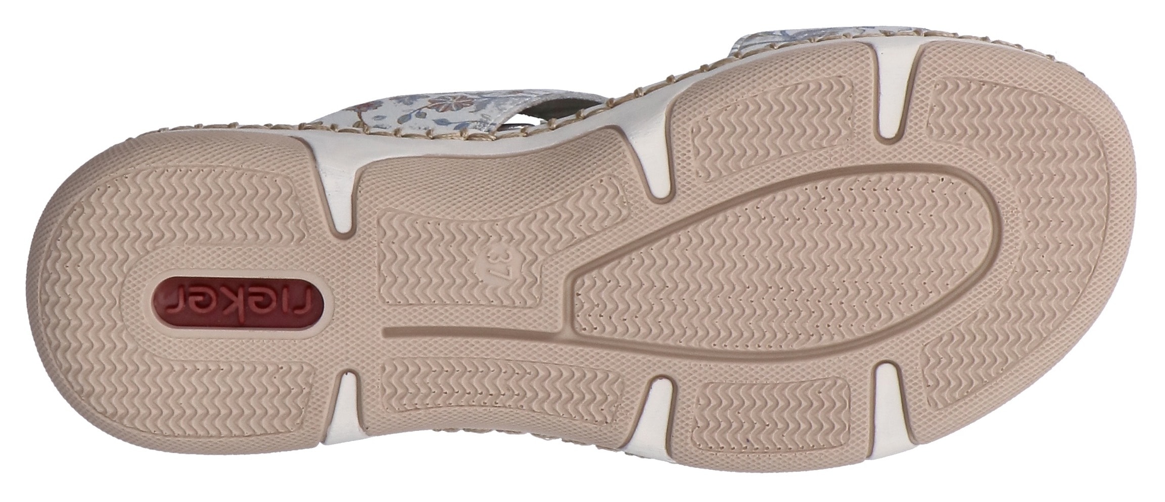Rieker Pantolette  chaussure d'été, chaussure de vacances, chaussure de plage avec motif floral