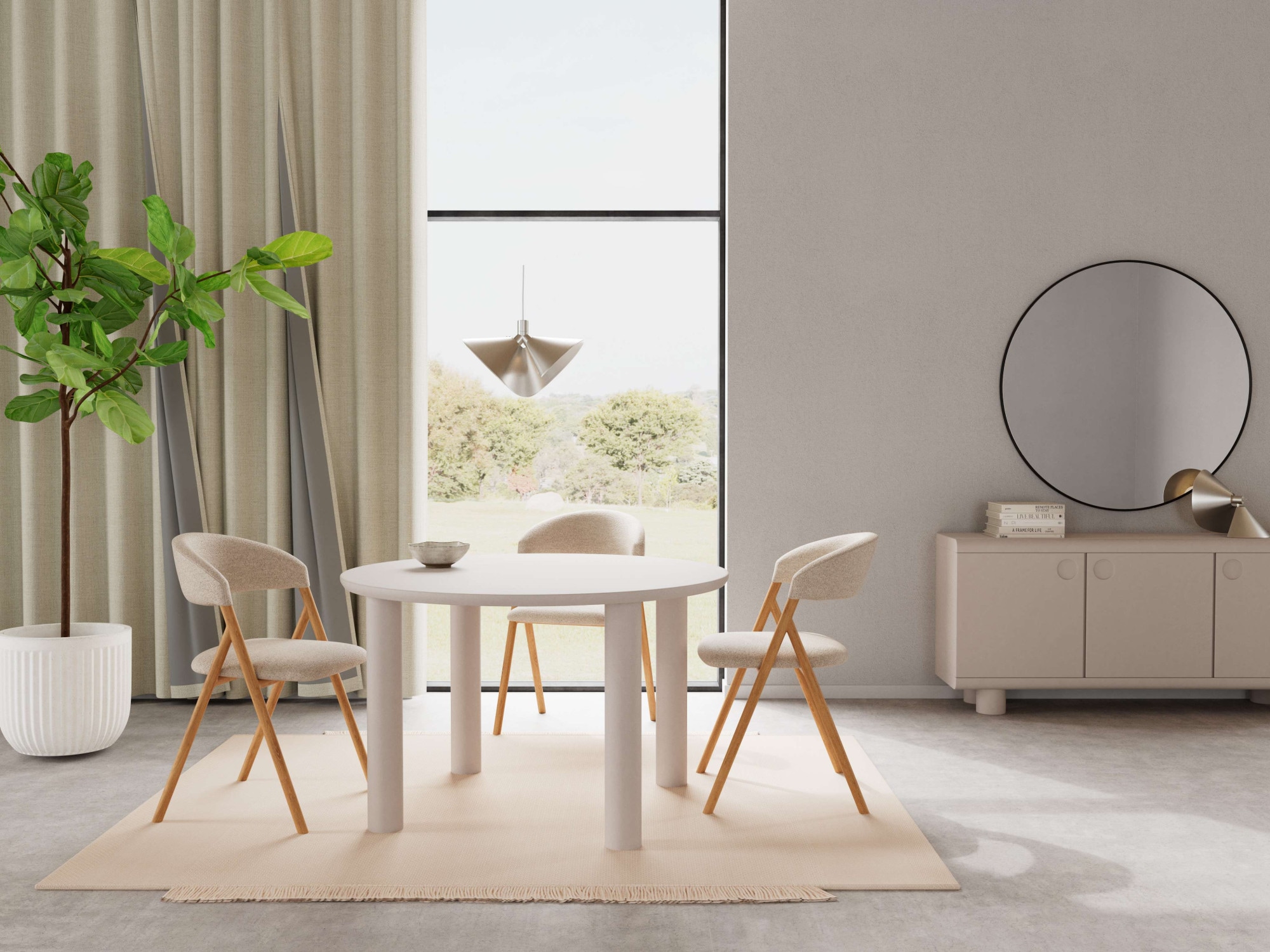 ACTONA GROUP Sideboard »Anrichte« Anrichte, 3 Böden, grau,160x40x75