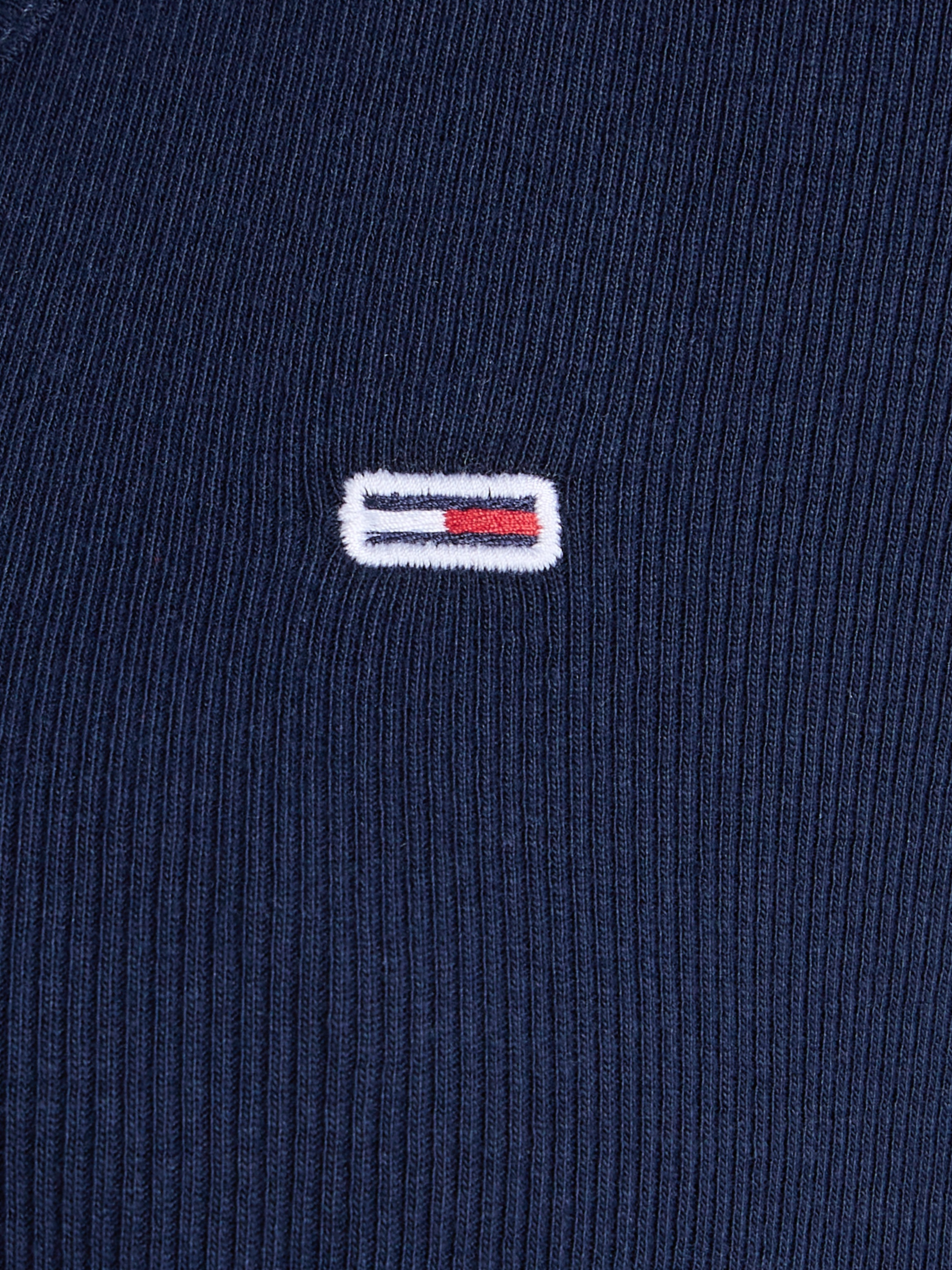 Tommy Jeans T-Shirt »TJW SLIM ESSENTIAL RIB V SS«, mit Logostickerei