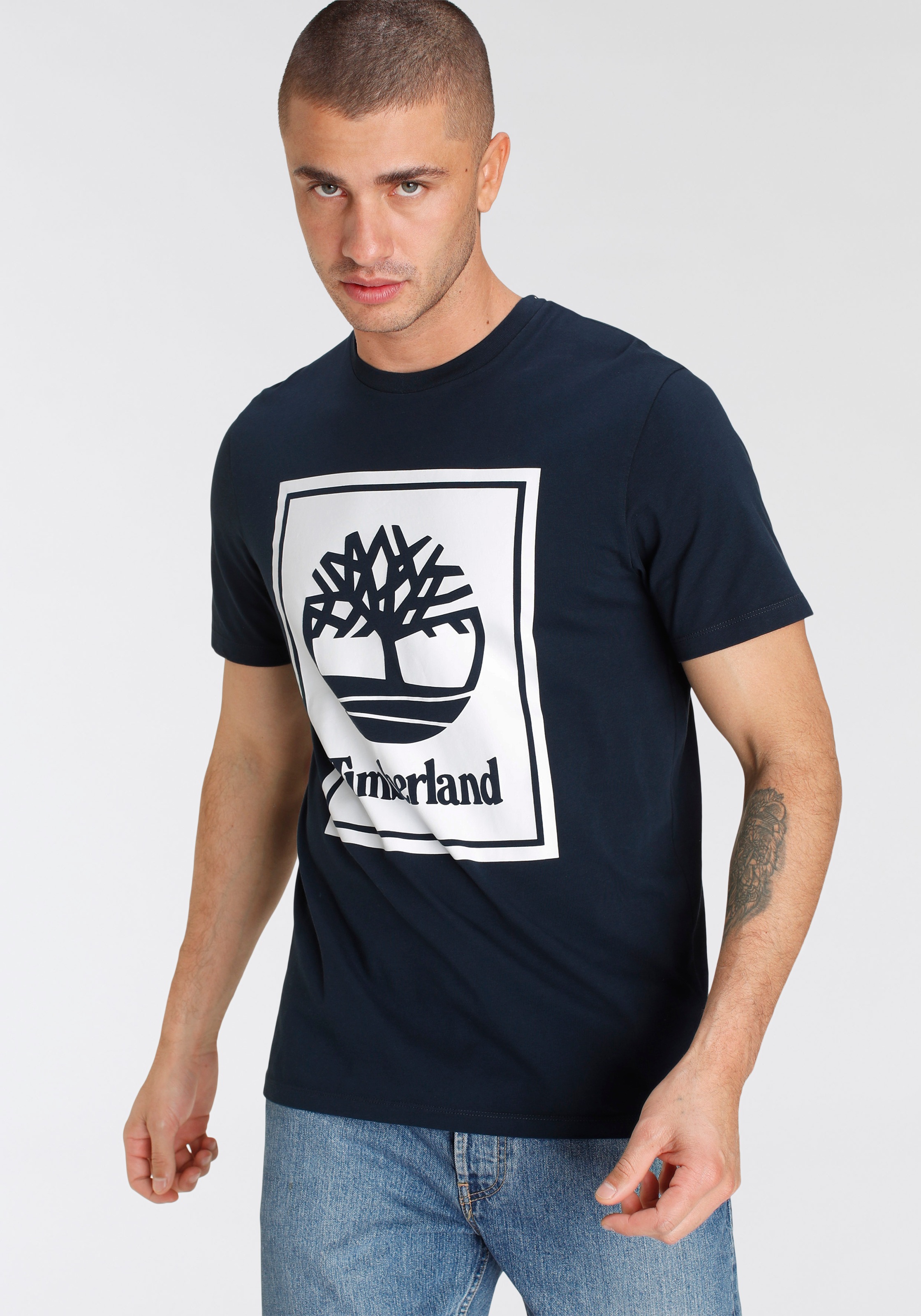 T-Shirt versandkostenfrei FRONT TEE« »SS STACK auf Timberland LOGO