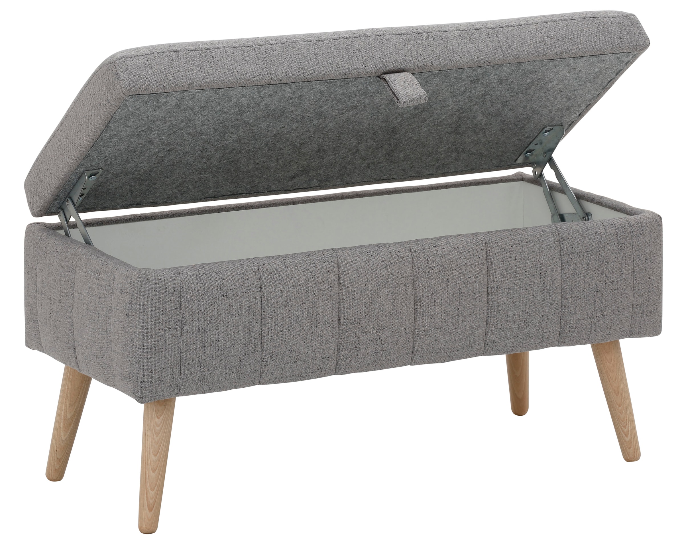 GOODproduct Banc coffre »AMIRA Sitzbank mit Stauraum, Masse B/T/H: 81/36/43 cm« mit Staufach, in 3 Bezugsqualitäten mit feiner Steppung