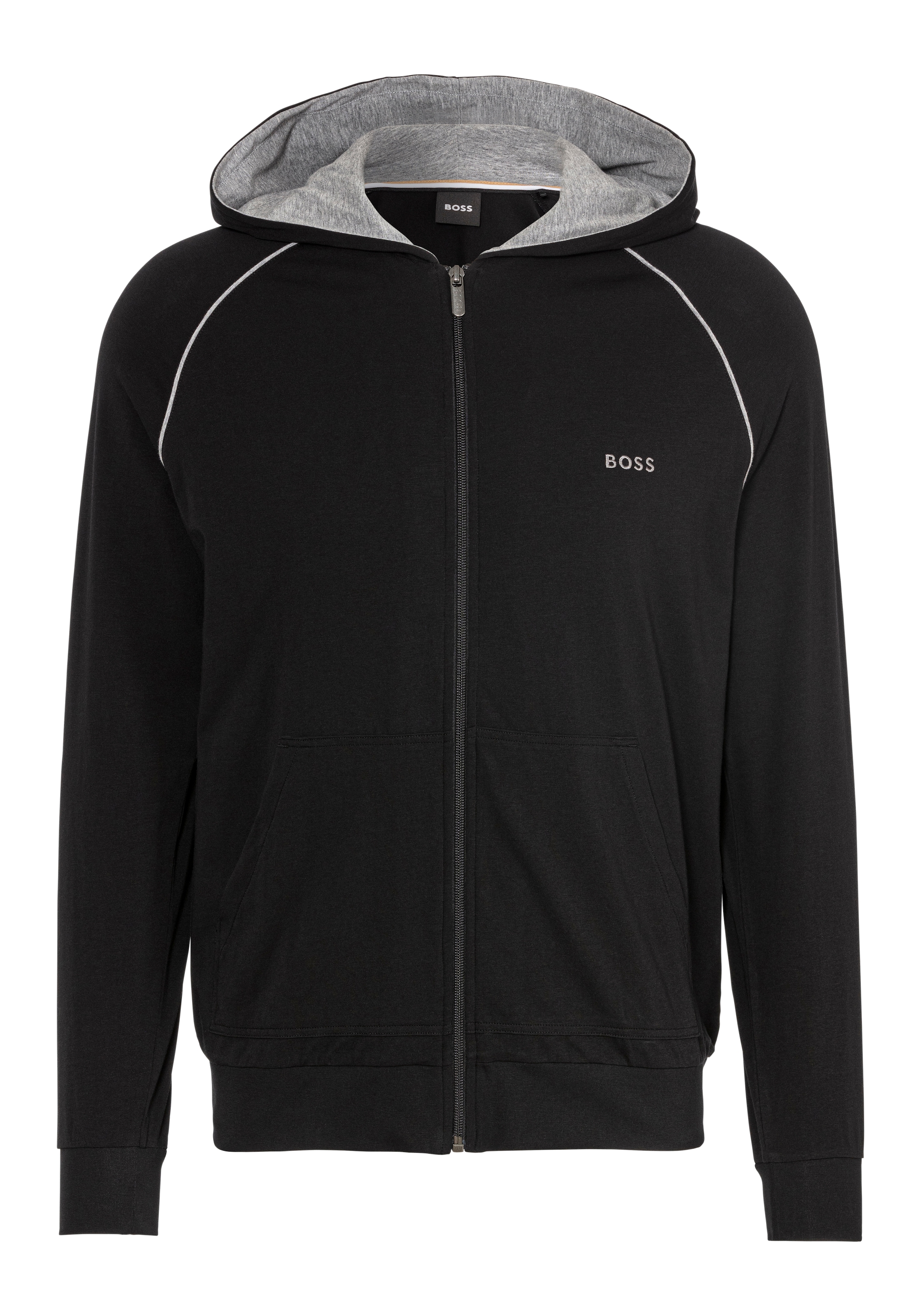 BOSS Kapuzensweatjacke »Mix&Match Jacket H«, mit BOSS Stickerei auf der Brust