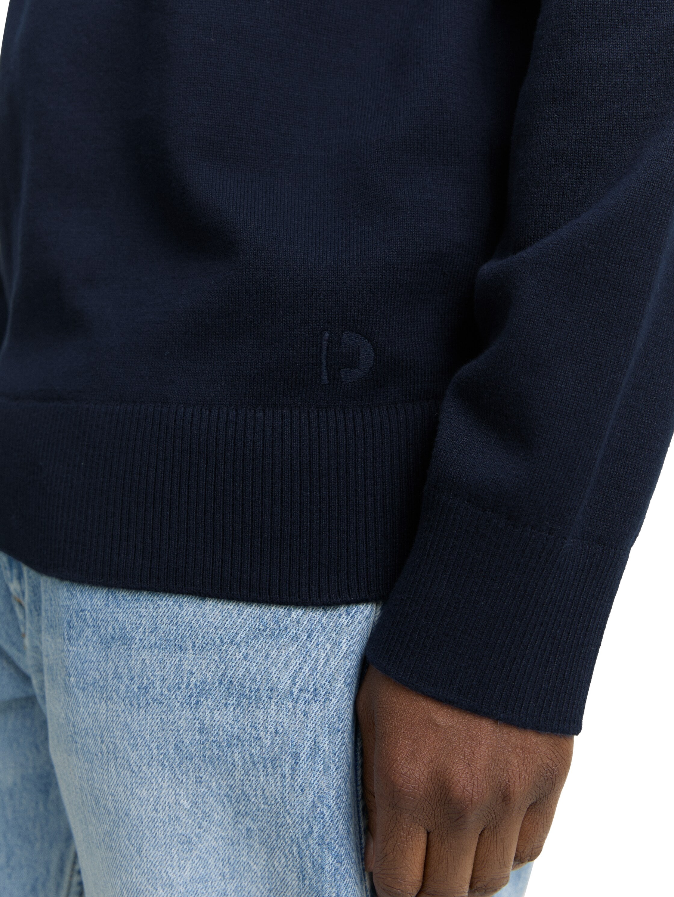 TOM TAILOR Denim Strickpullover in melierter Optik