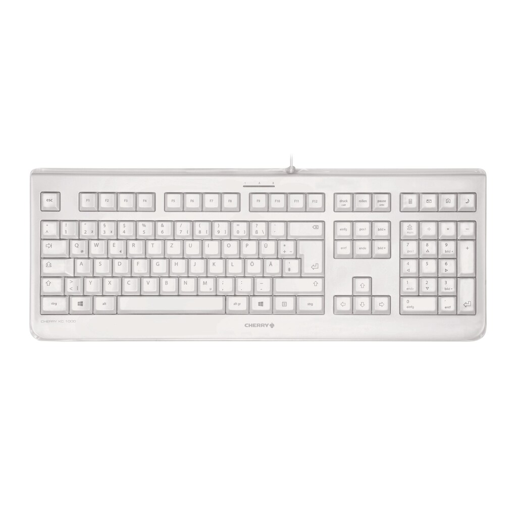 Cherry PC-Tastatur »KC 1068 Hellgrau«, (Ziffernblock)