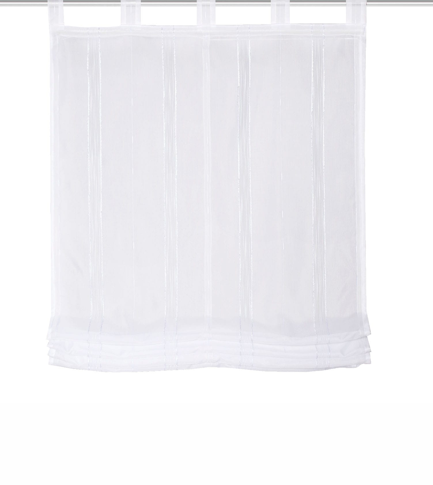 Image of HOME WOHNIDEEN Raffrollo »ALNUR«, mit Schlaufen, freihängend, Schlaufenrollo Längsstreifen bei Ackermann Versand Schweiz