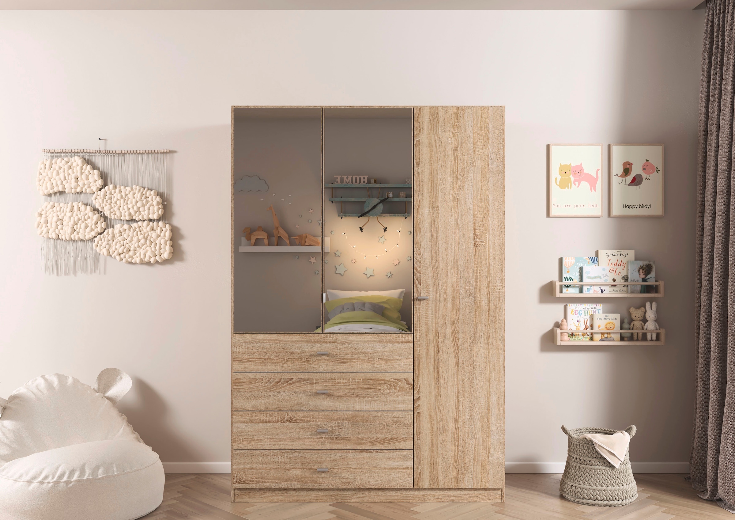 rauch Kleiderschrank »Sinsheim« mit 4 breiten Schubkästen