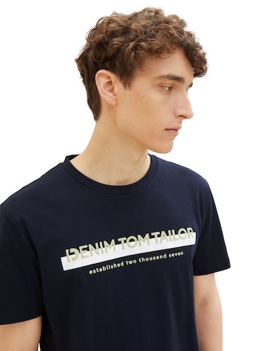 TOM TAILOR Denim T-Shirt, mit Logofrontprint