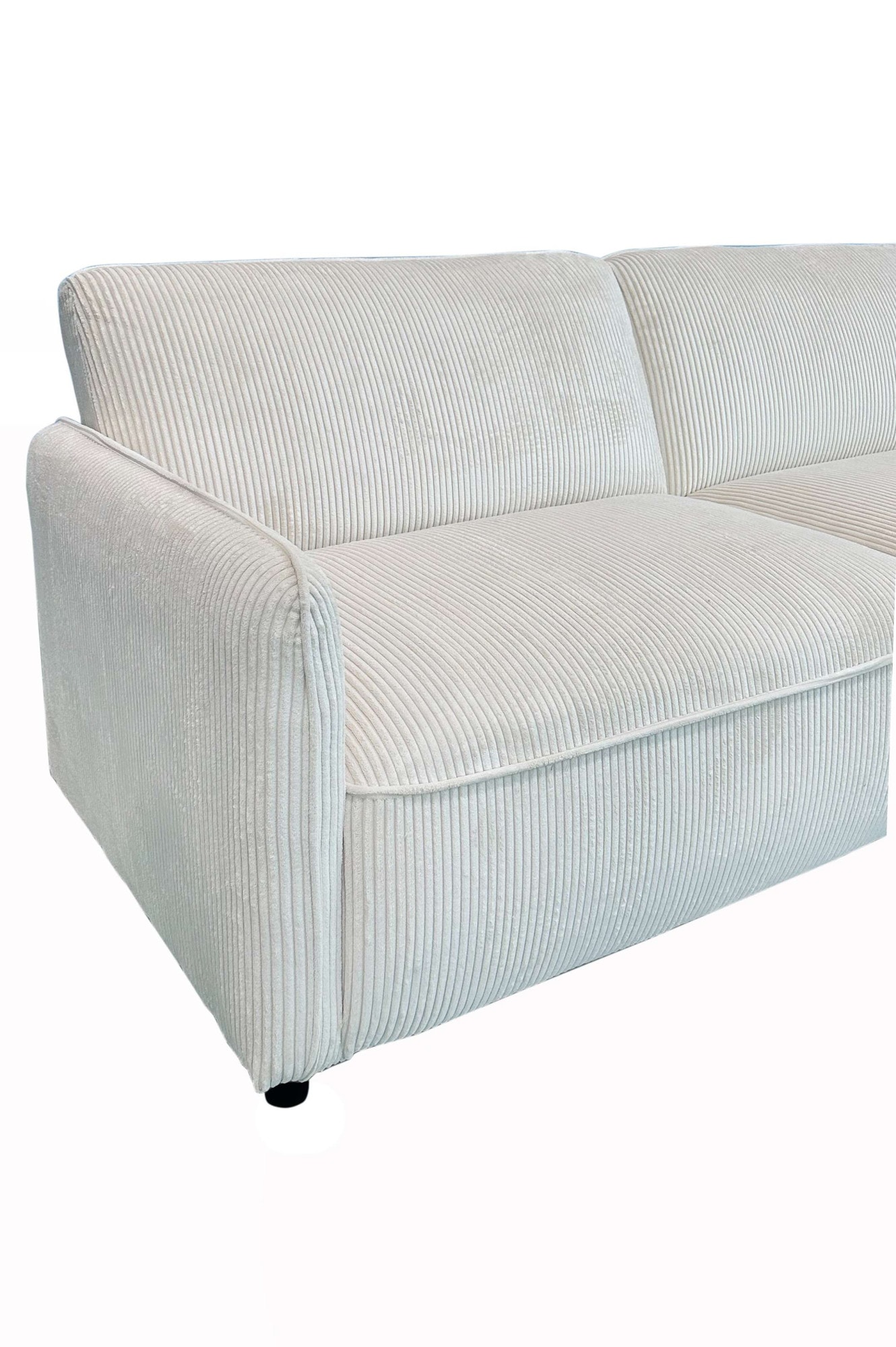 Dorel Home 3-Sitzer »Allie Curved Schlafsofa 209 cm« Bettfunktion (110/190), verstellbare Rückenlehne, Cord u. Velours