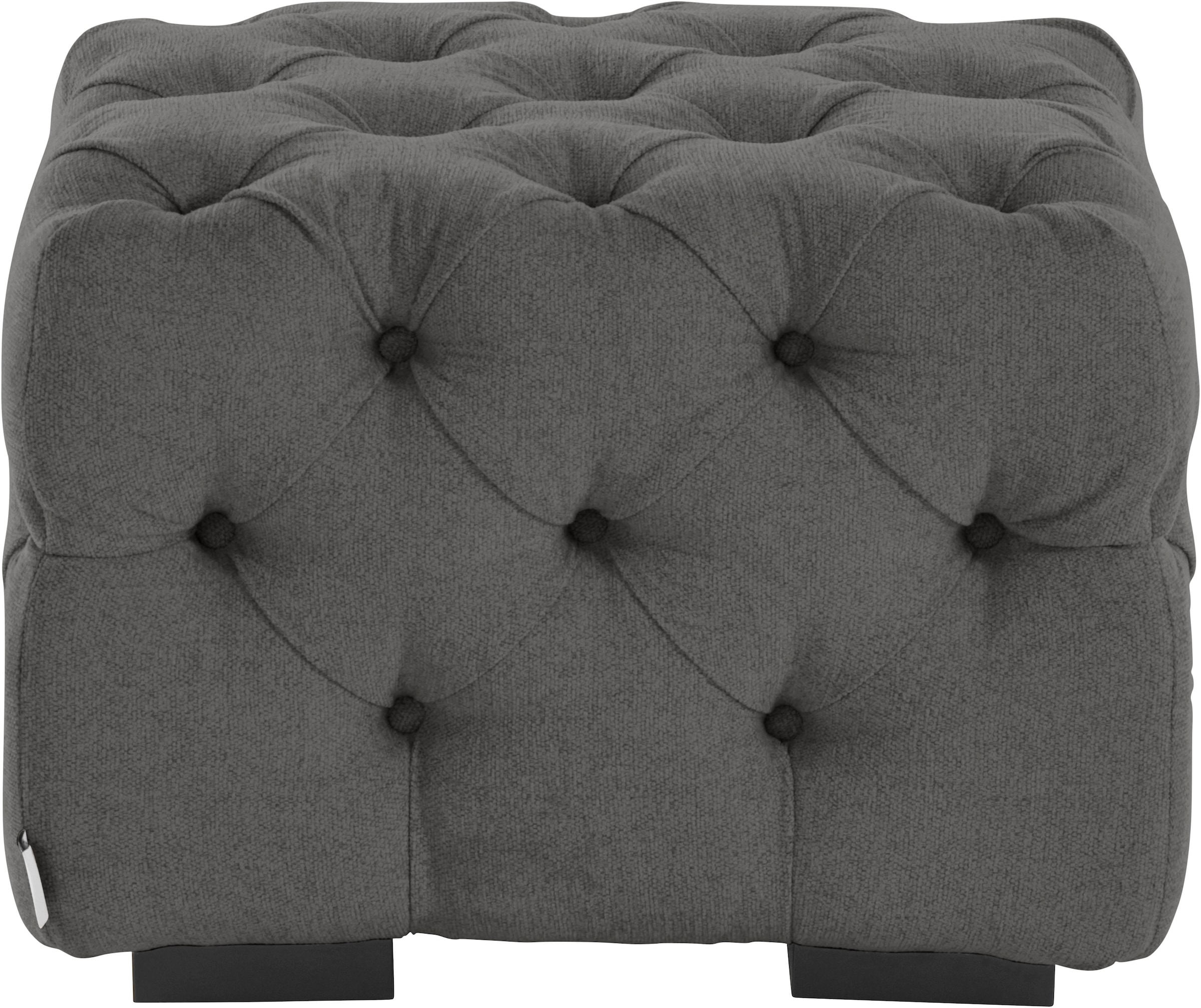 Guido Maria Kretschmer Home&Living Polsterhocker »Kalina«, mit klassischer Chesterfield-Knopfheftung, passend zur Serie "Kalina"