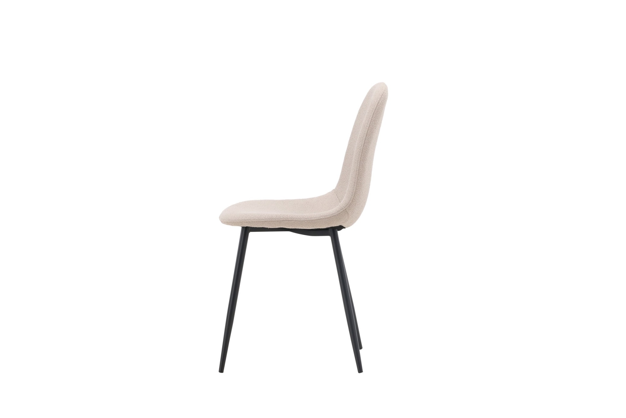 Venture Home Chaise de salle à manger »Polar, 2er-Set Esszimmerstühle in beigem Bouclé, skandinavisch, 150 kg« () 2 cuischaise rembourrée, revêtement bouclé, pieds en acier, arrondi, doux