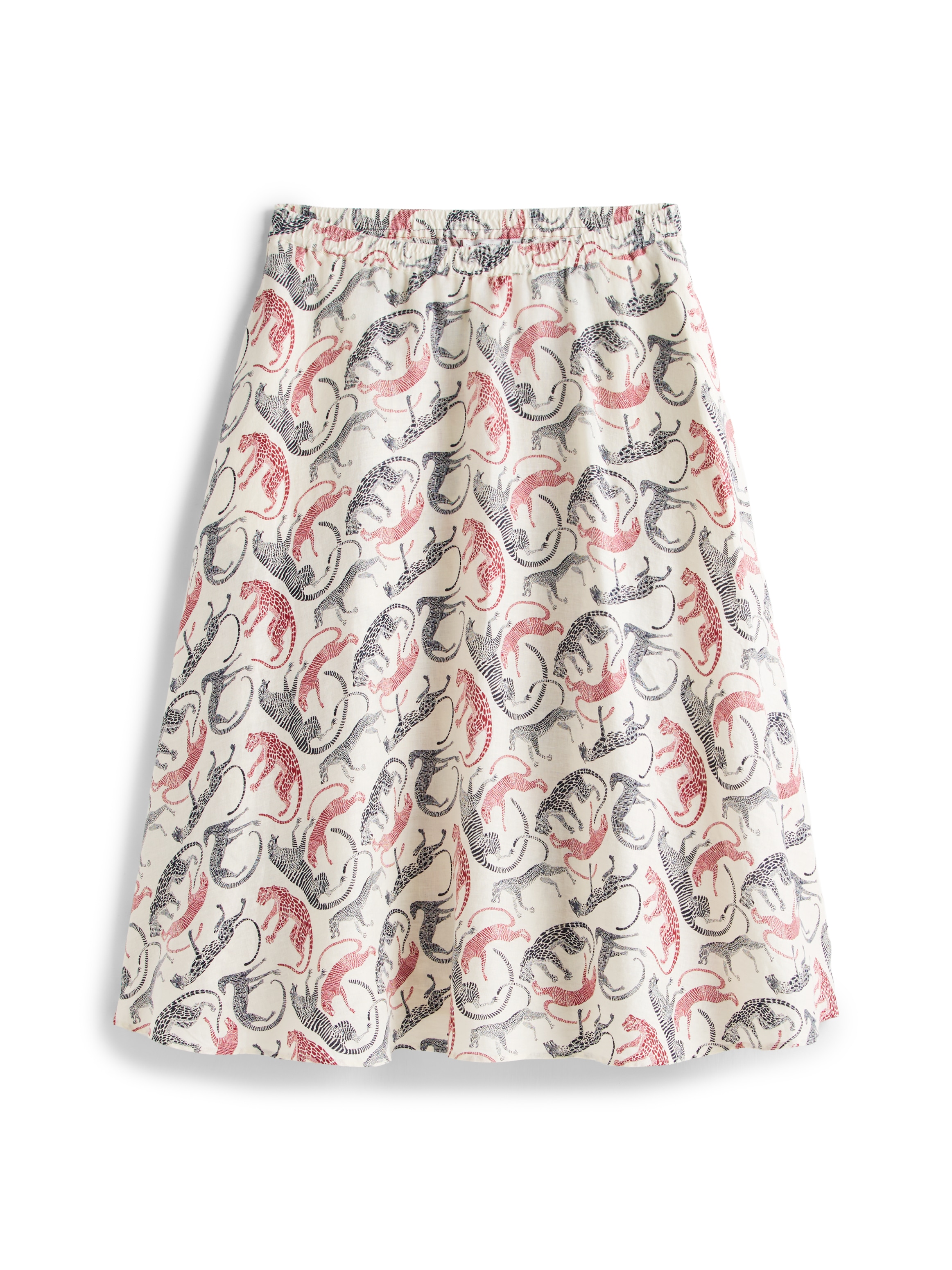 Tommy Hilfiger Curve Jupe en ligne A »CRV ESS LINEN FLARE SKIRT« in grossen Grössen, in ausgestellter Form