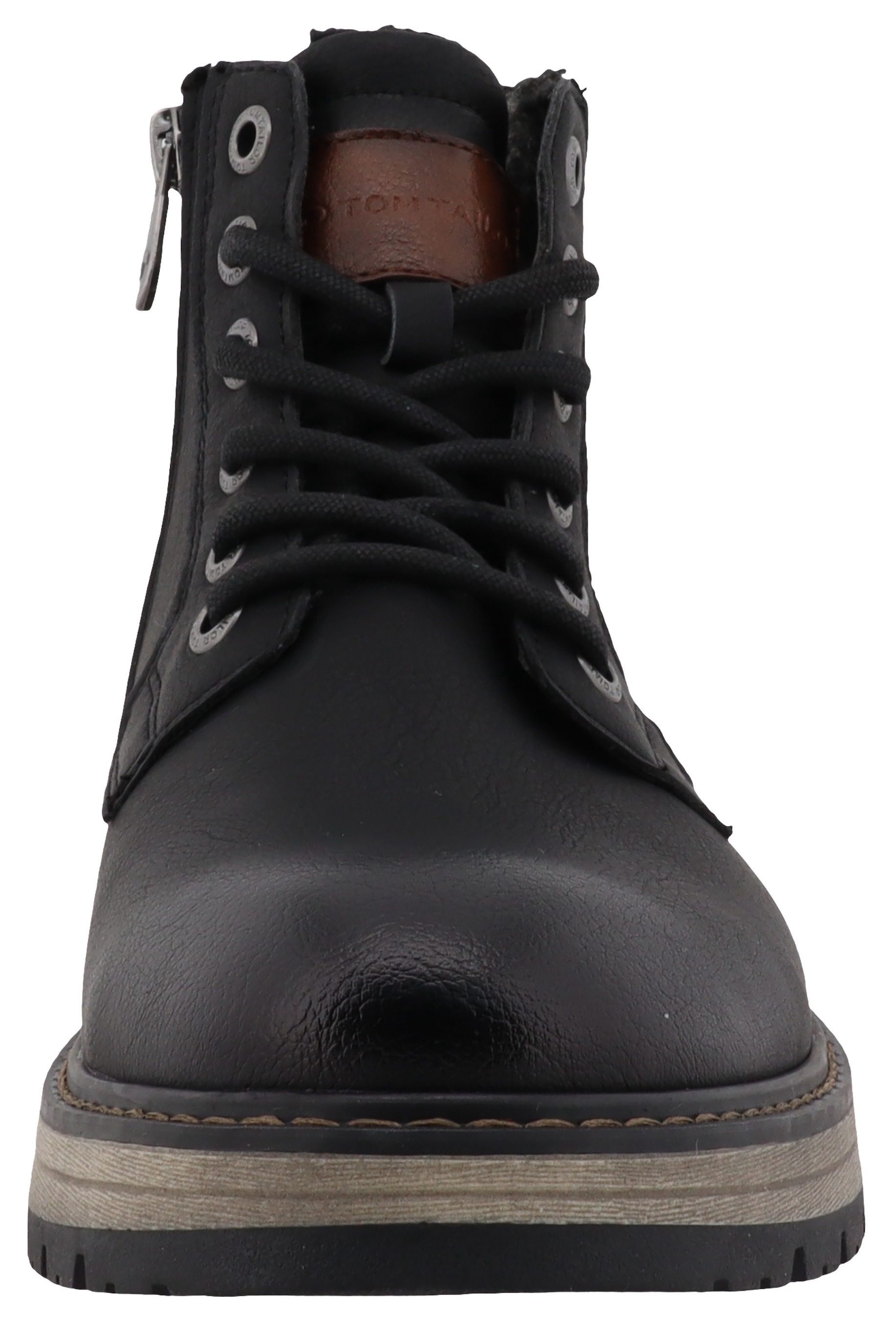TOM TAILOR Winterboots,Blockabsatz,Schnürboots,Outdoorschuh, Reissverschluss, Weite G (=weit)