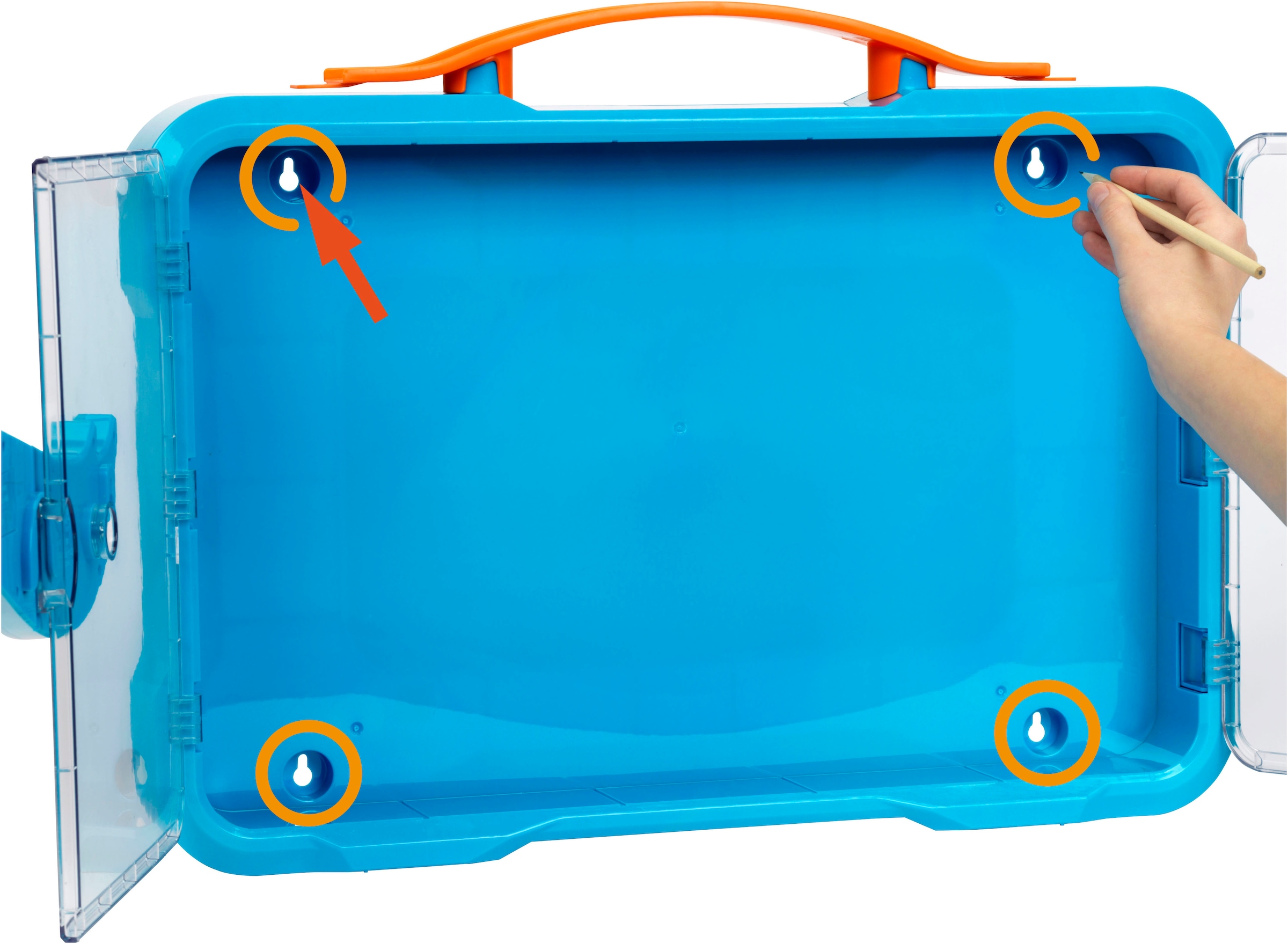 Klein Sammelkoffer »Sammelvitrine für 54 Autos« mit leuchtendem Hot Wheels Logo