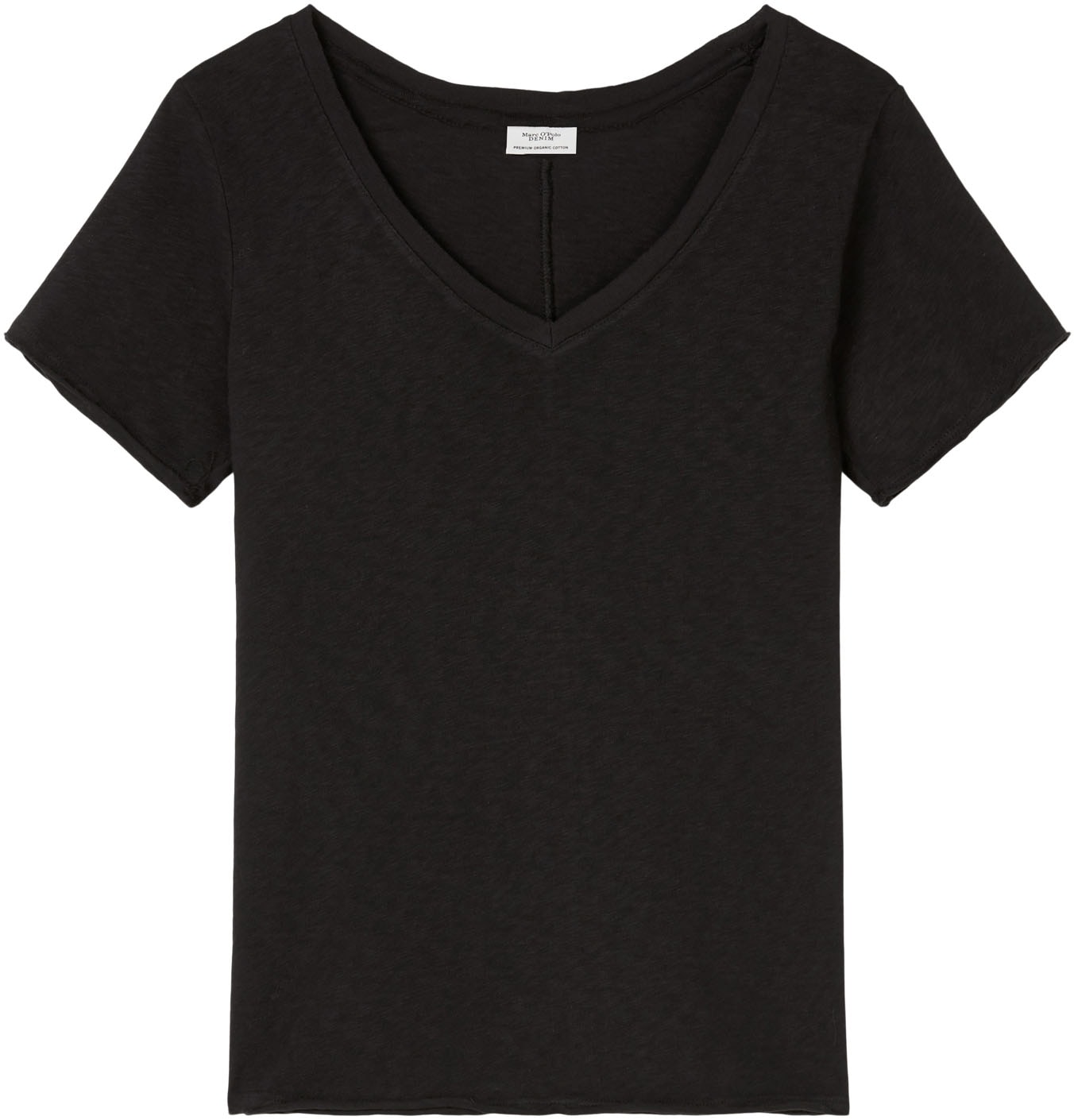 Marc O'Polo DENIM T-Shirt, mit abgerundetem V-Neck