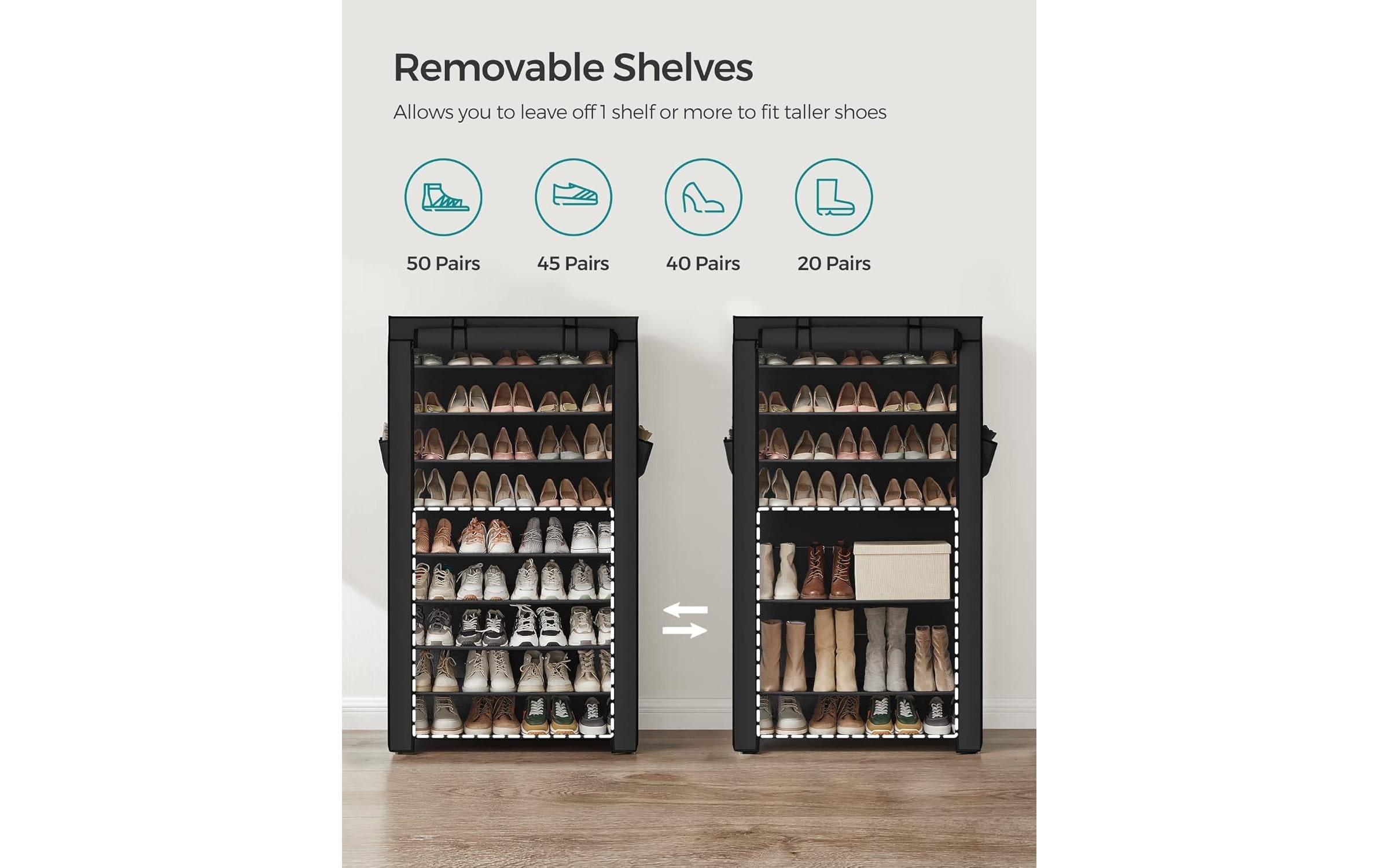 SONGMICS Schuhregal »85 x 28 x 162 cm«