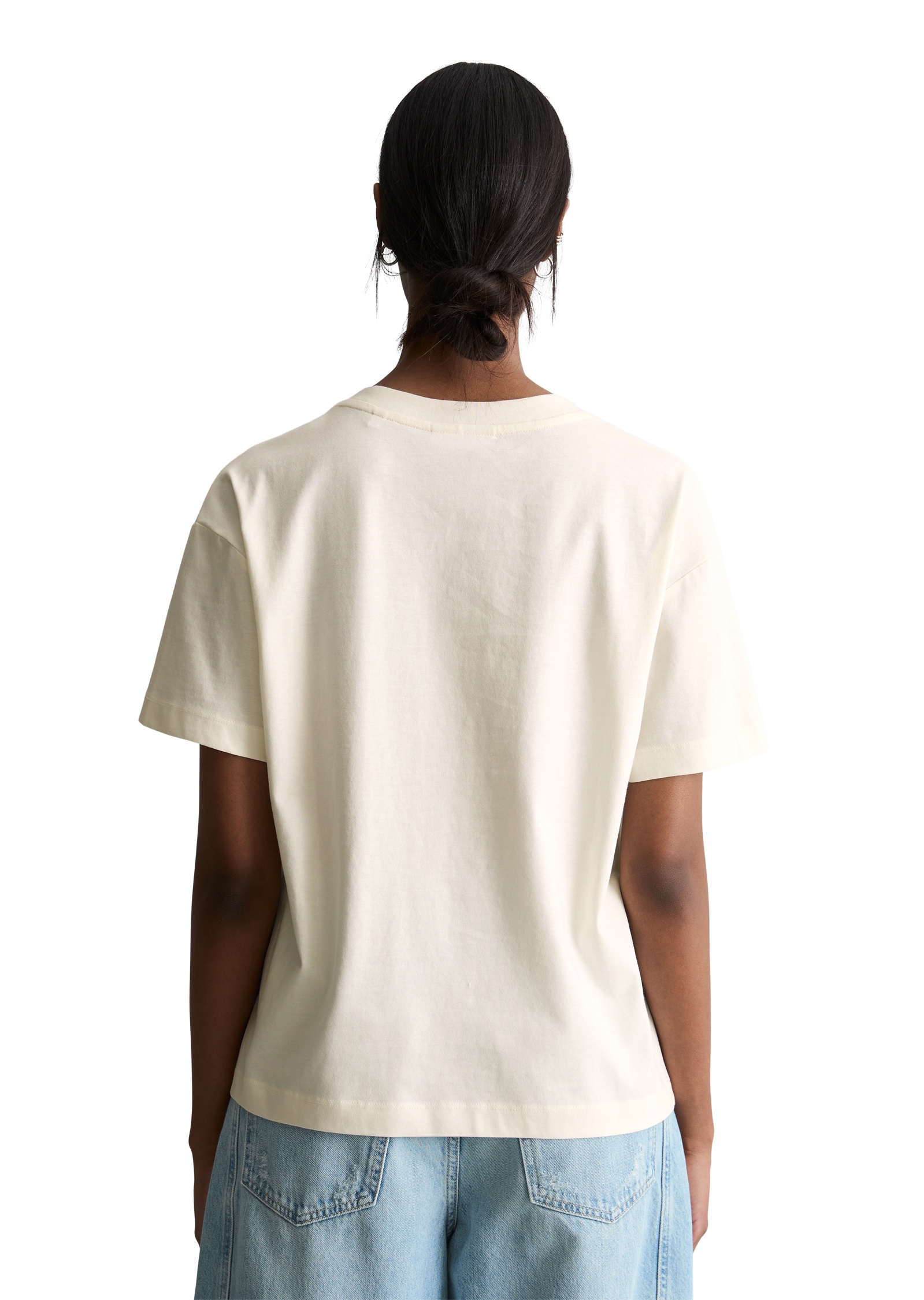 Marc O'Polo DENIM T-shirt en V regular aus Baumwoll-Single-Jersey