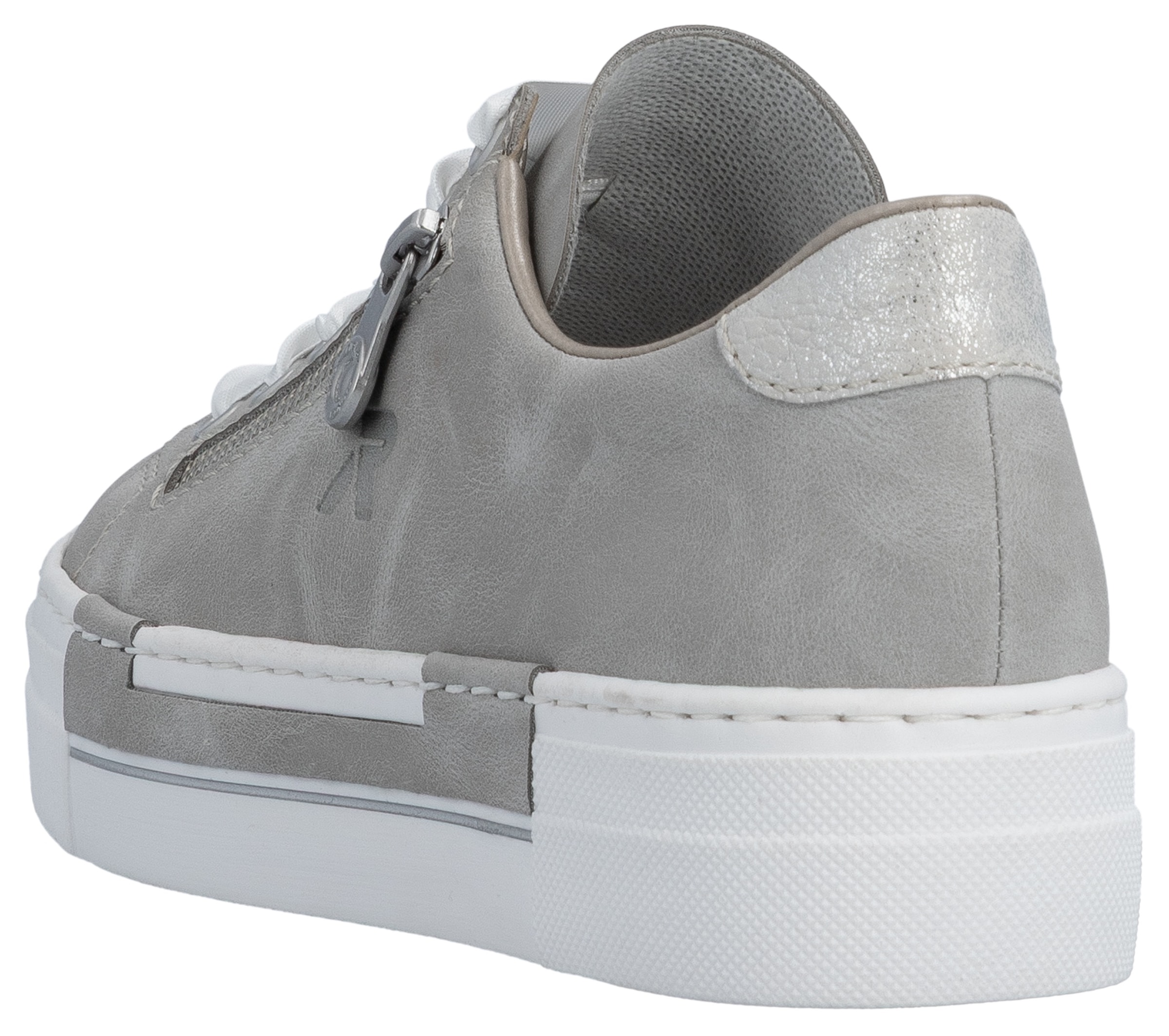 Rieker Baskets à plateforme  mit Zier-Reissverschluss, Freizeitschuh, Halbschuh, Schnürschuh