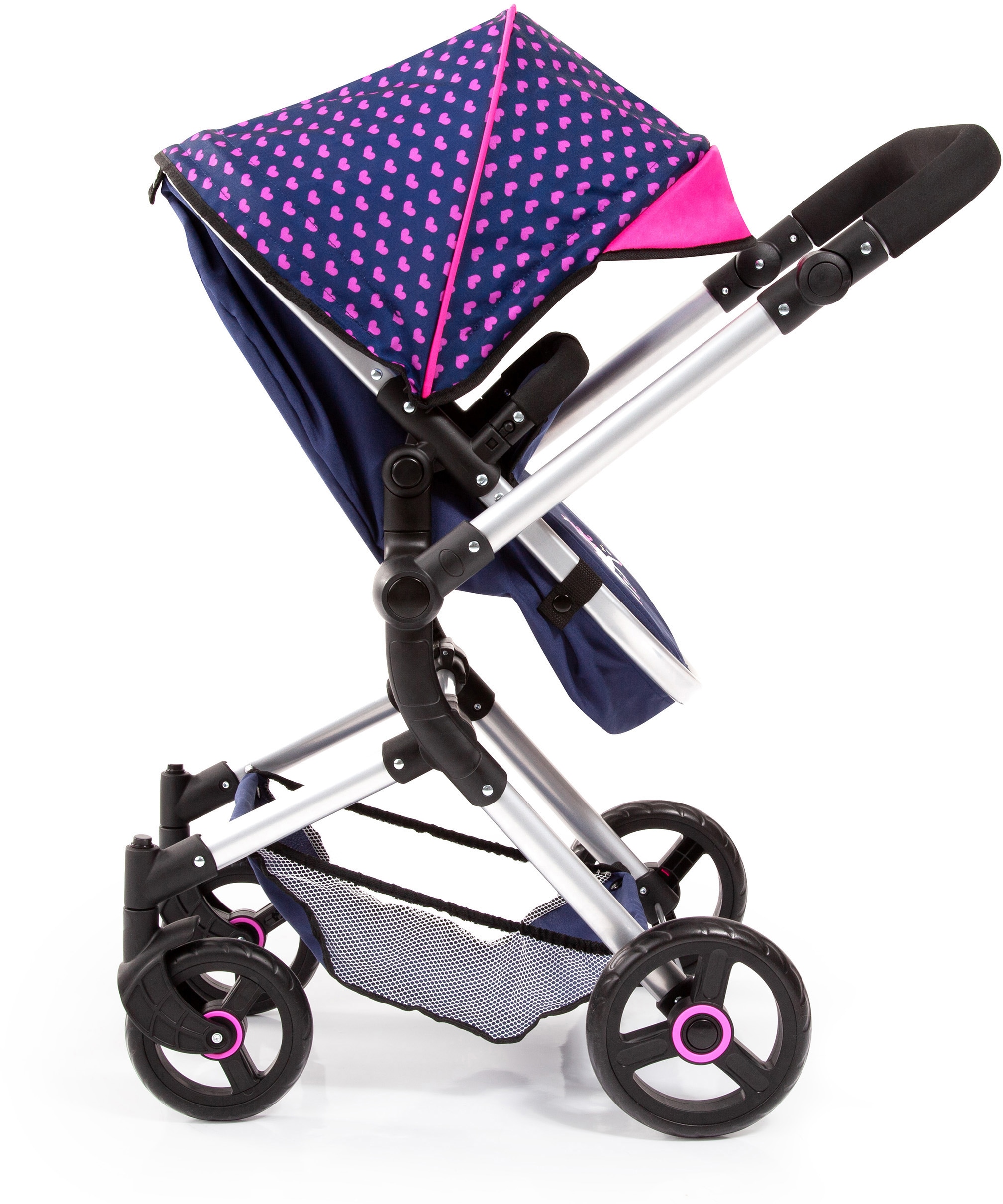 Bayer Kombi-Puppenwagen »Vario, Blau/Pink«, inkl. Wickeltasche