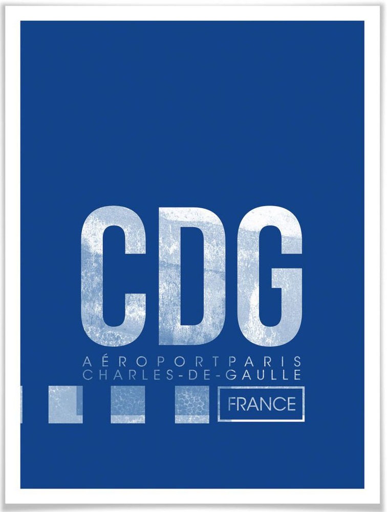 Image of Wall-Art Poster »Wandbild CDG Flughafen Paris«, Flughafen, (1 St.), Poster, Wandbild, Bild, Wandposter bei Ackermann Versand Schweiz