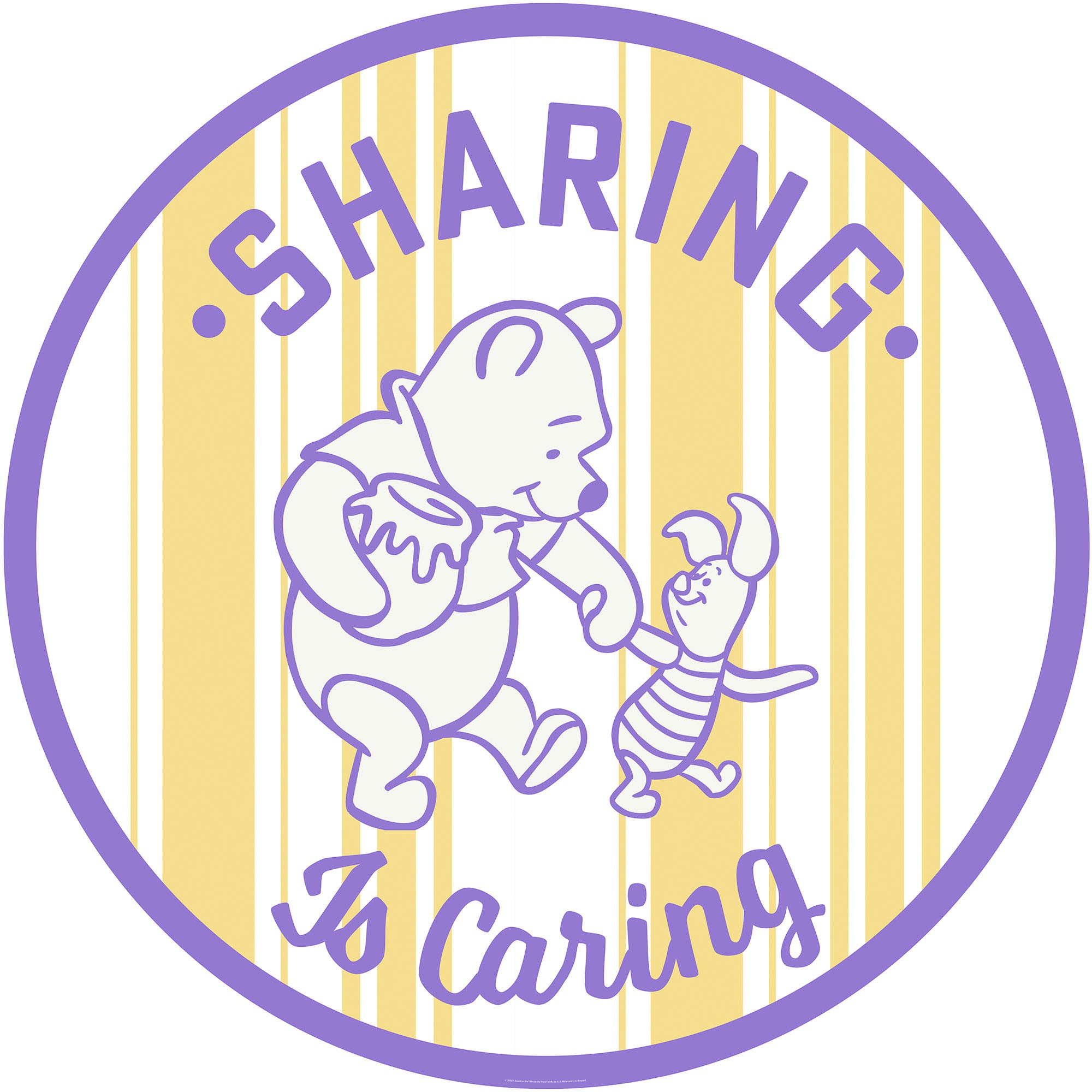 Image of Komar Wandtattoo »Winnie the Pooh Sharing«, (Set, 1 St., Komar Dot), Selbstklebende und runde Vliestapete (130 g/m²) - ein Stück mit Ø Durchmesser 125 cm bei Ackermann Versand Schweiz