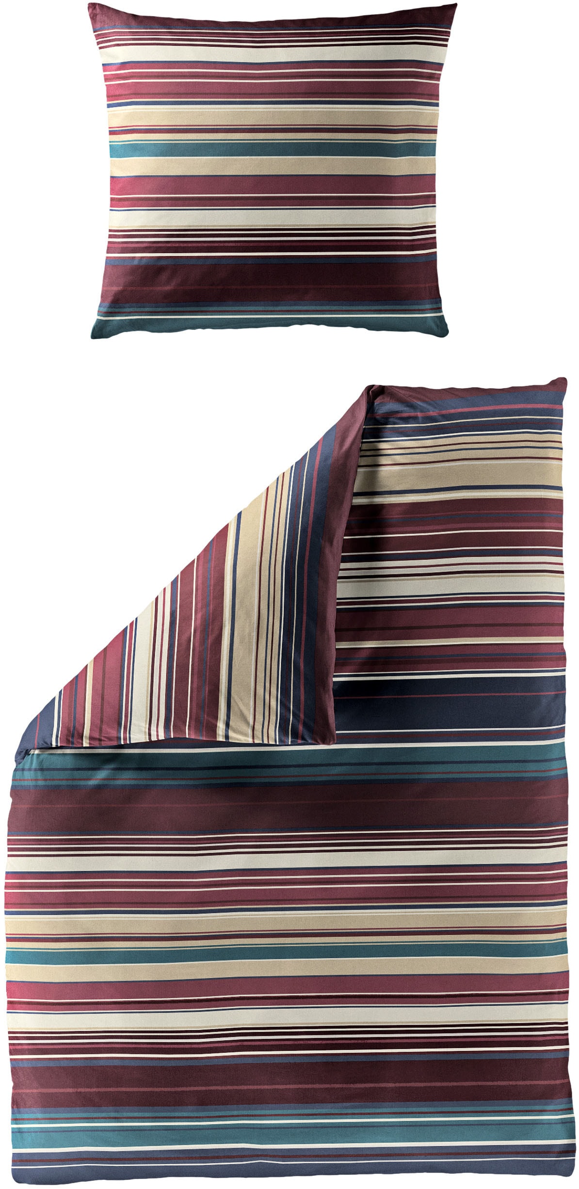 Image of BIERBAUM Bettwäsche "4171" 2 Stk. Mako-Satin, 100 % Baumwolle, pflegeleicht