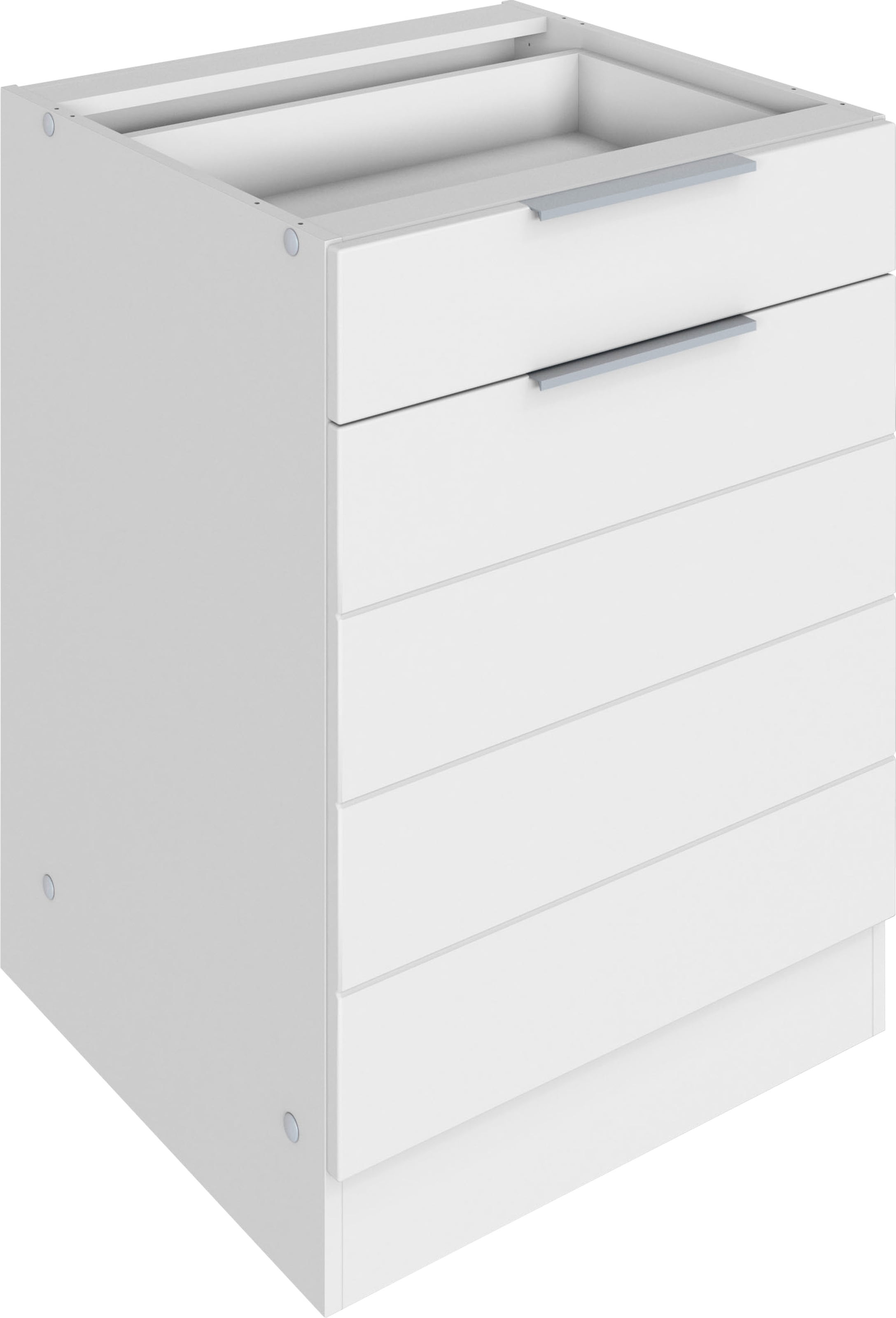 Image of KOCHSTATION Unterschrank "KS-Luhe" 60 cm breit, hochwertige MDF-Fronten mit waagerechter Lisene