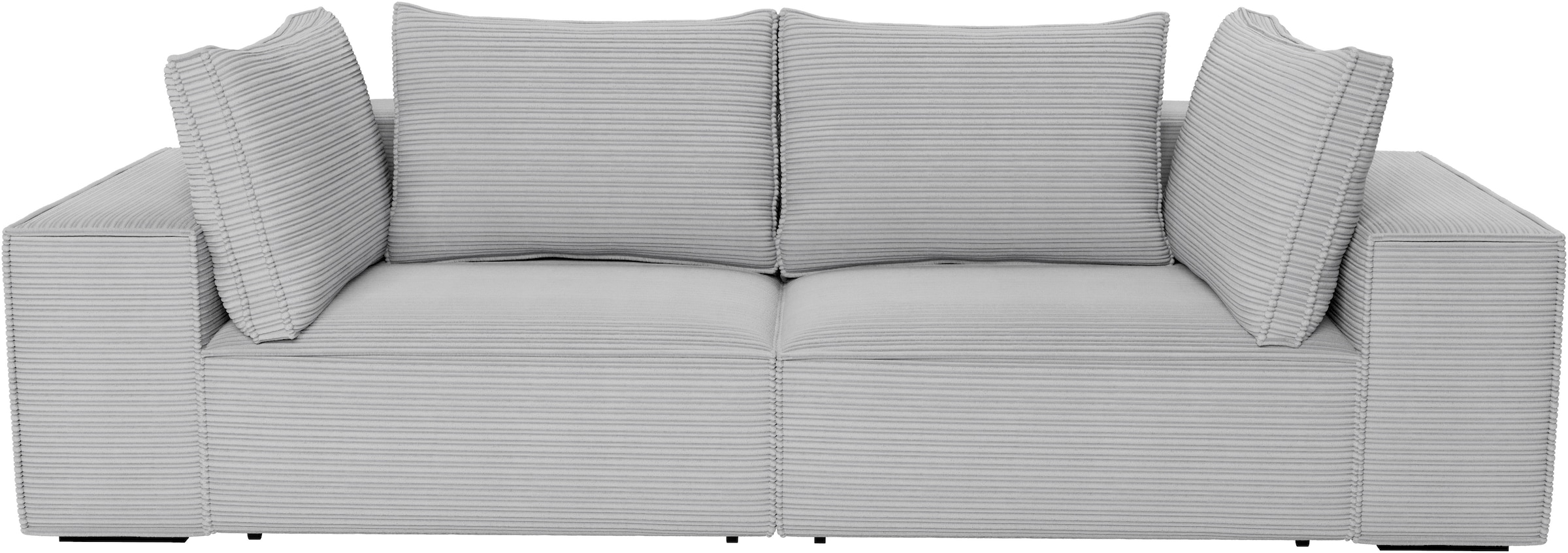 Trends by HG Canapé Big »Conor XL, B: 268cm, Liegefläche: 138 x 194 cm, in Cord und Velours« avec fonction couchage et coffre de lit
