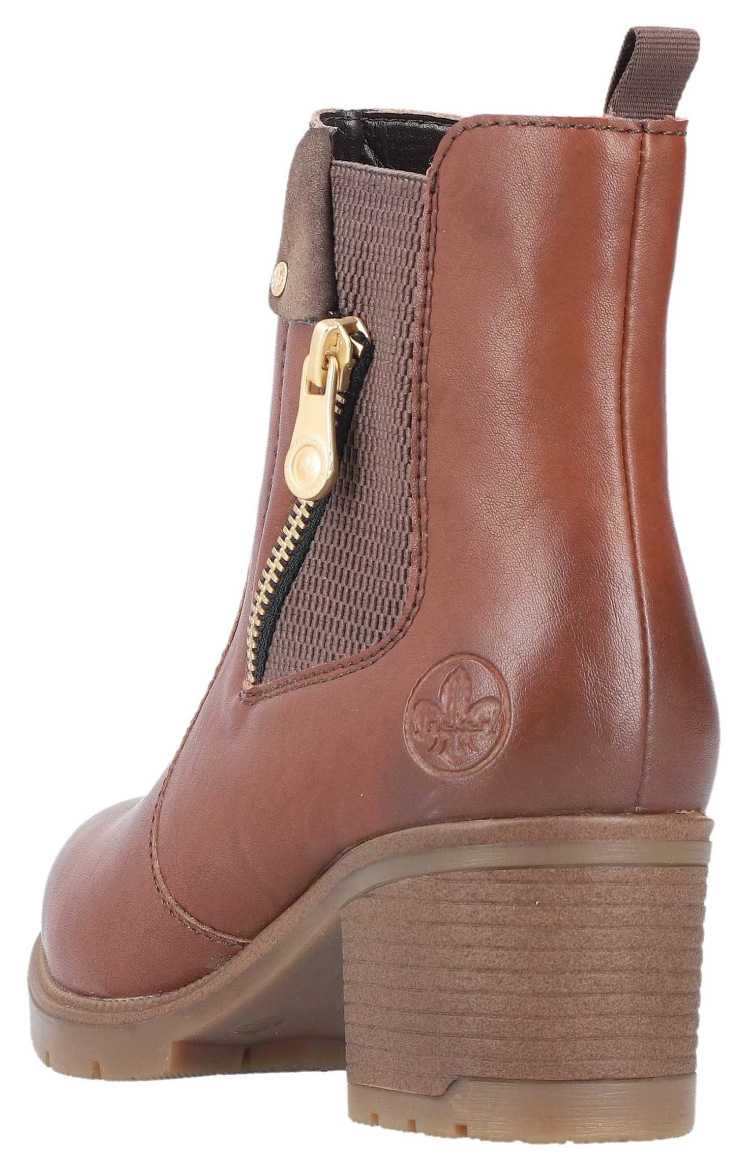 Rieker Winterstiefelette, Stiefelette, Boots, Blockabsatz, mit Innenreissverschluss