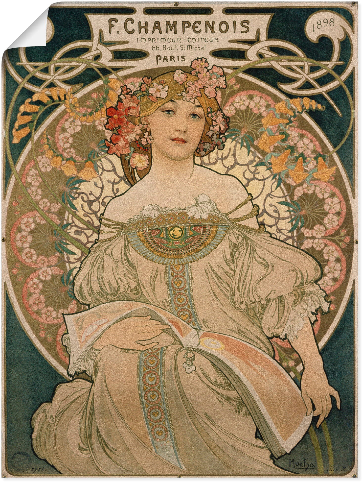 Image of Artland Poster "Plakat für F. Champenois. 1897" Ausstellungsplakate 1 Stk. tlg. ohne Rahmen