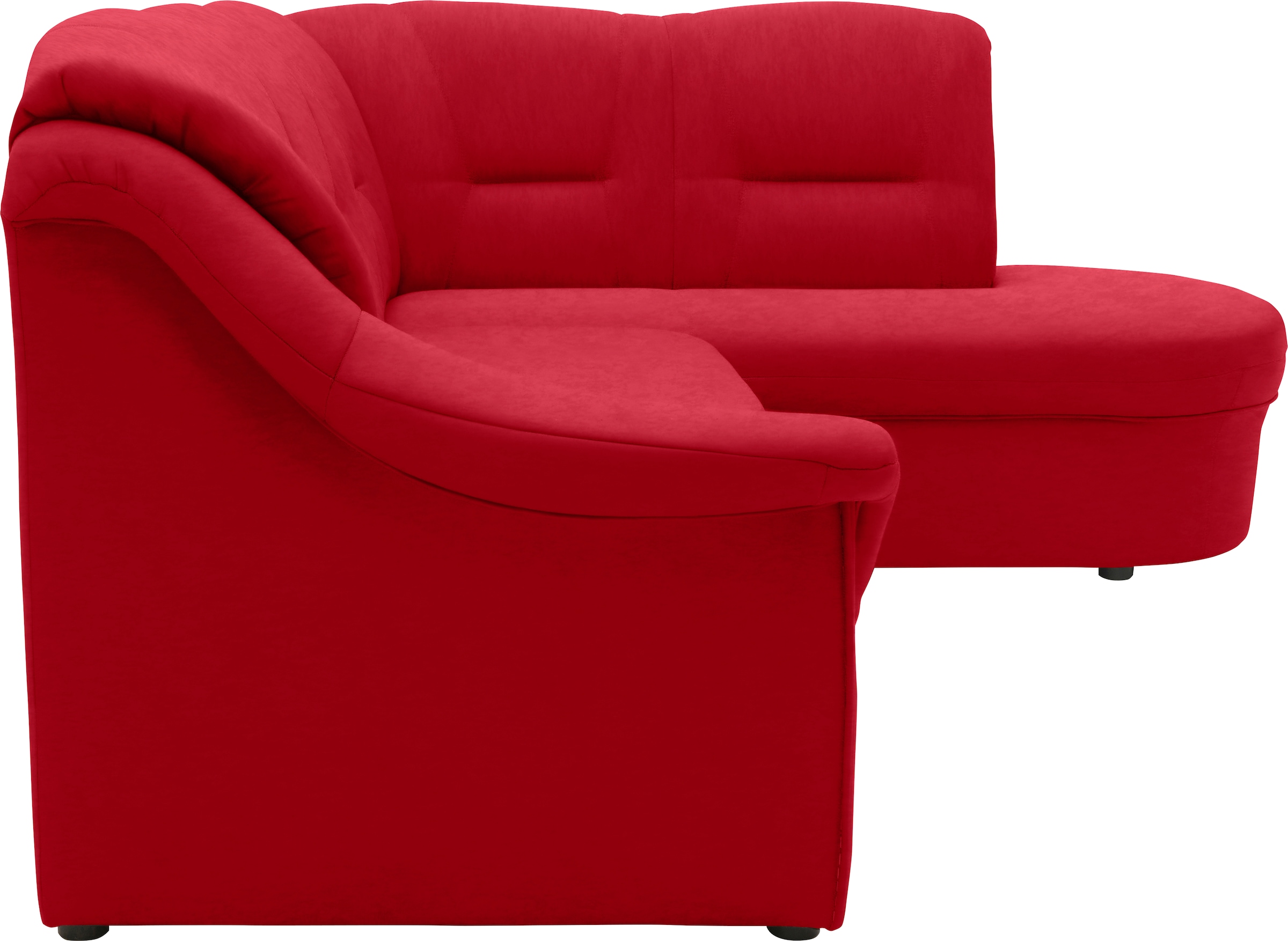 DOMO collection Ecksofa »Faenza für kleine Räume, Stellmasse 232,176cm, komfortabel, L-Form«, mit Ottomane, zeitlos, elegante Armlehnen, wahlweise mit Bettfunktion