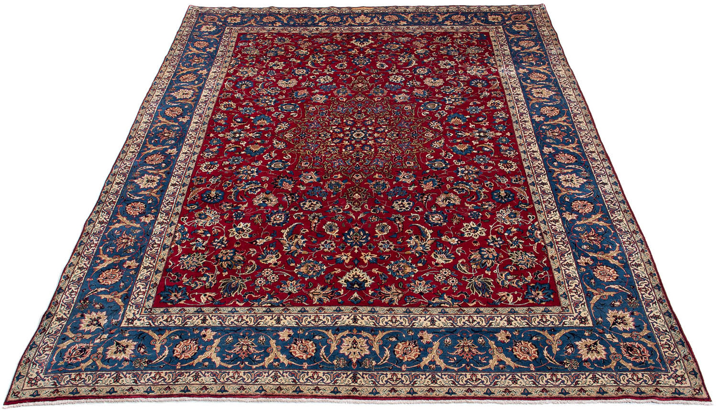 Image of morgenland Orientteppich »Perser - Classic - 380 x 307 cm - dunkelrot«, rechteckig, 10 mm Höhe, Wohnzimmer, Handgeknüpft, Einzelstück mit Zertifikat bei Ackermann Versand Schweiz