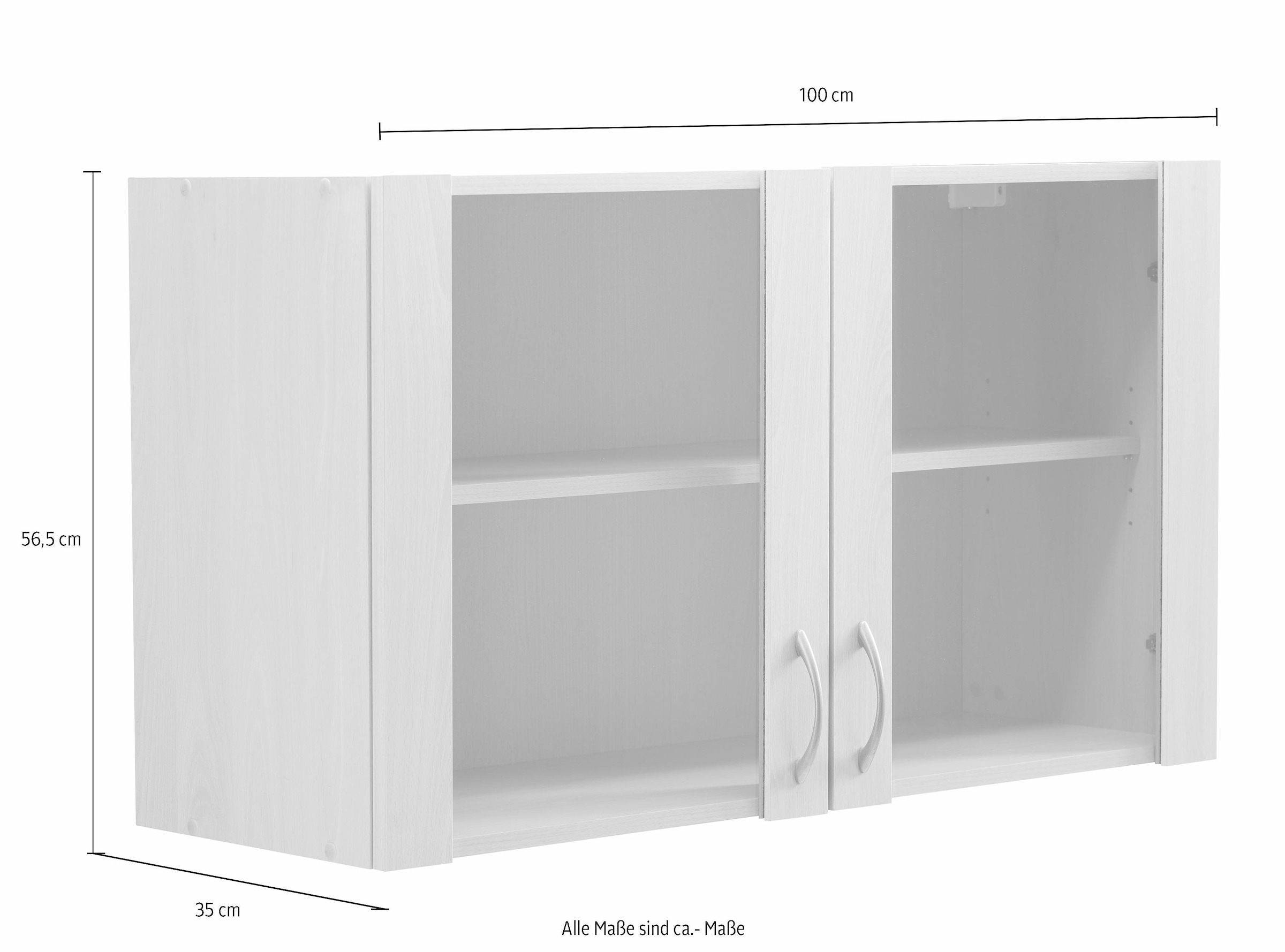 wiho Küchen Glashängeschrank »Kiel«, Front Glaseinsatz bequem mit kaufen