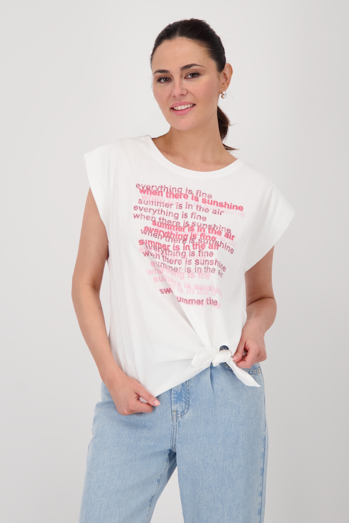 Image of Monari Rundhalsshirt mit Schriftdruck