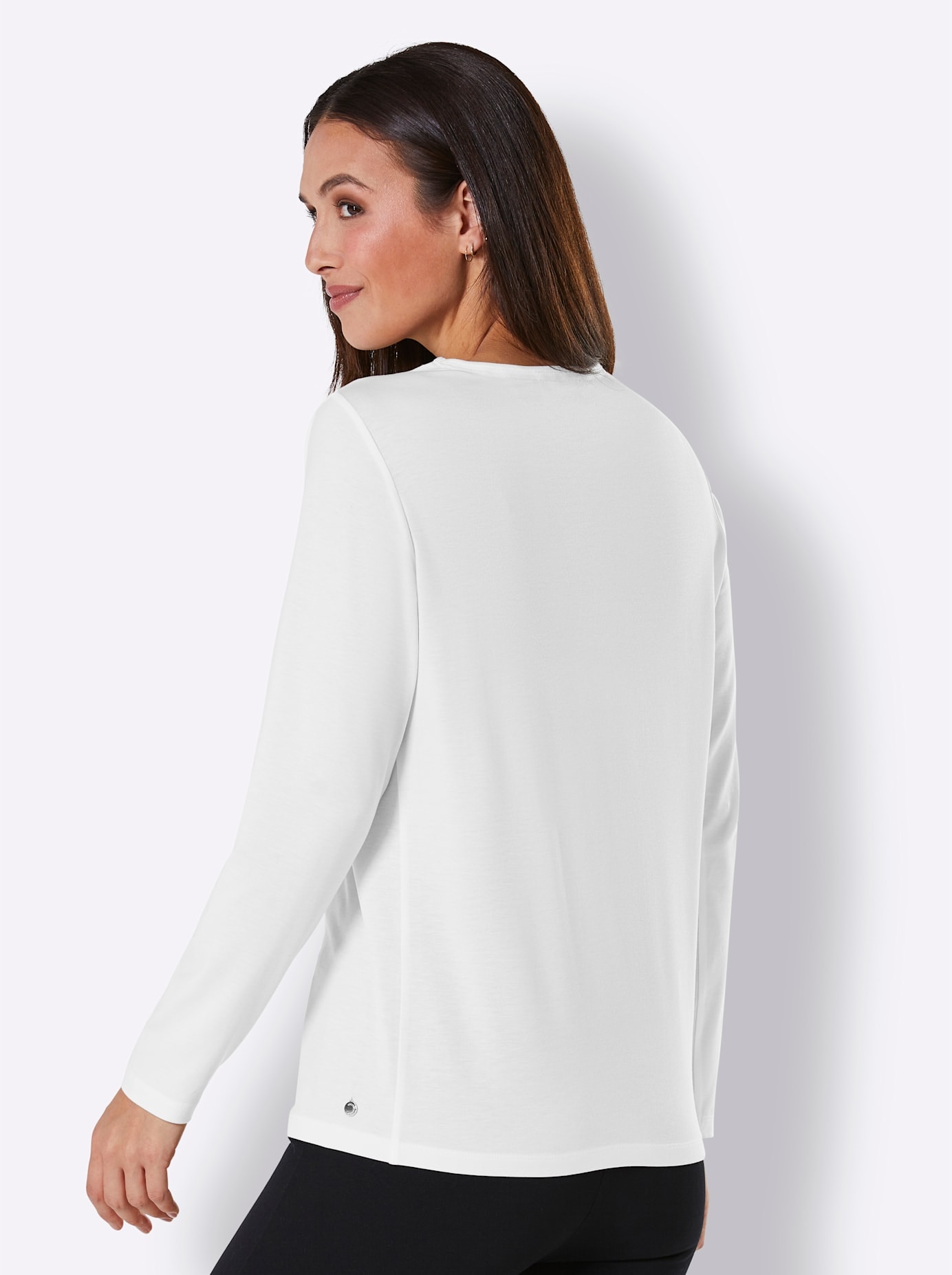 CREATION L PREMIUM Langarmshirt »Lyocell-Shirt«, (1 tlg.)