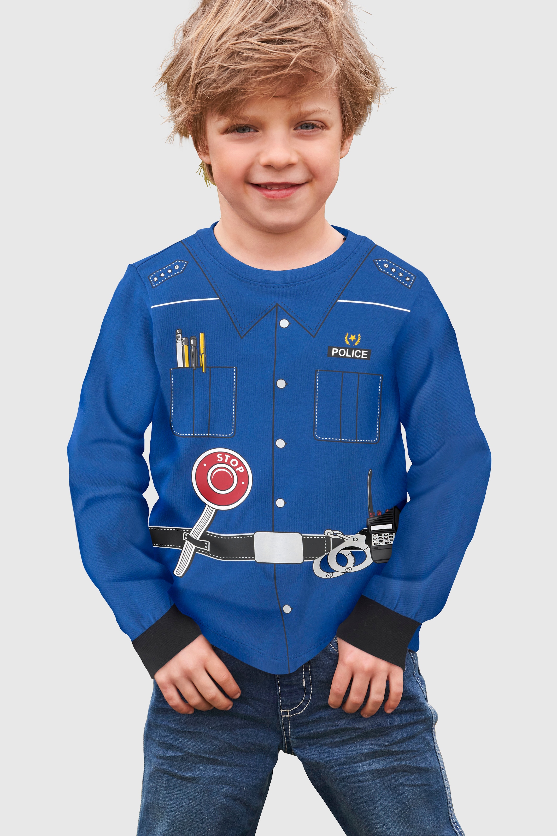 Langarmshirt versandkostenfrei »POLIZEI«, Uniform-Druck auf KIDSWORLD