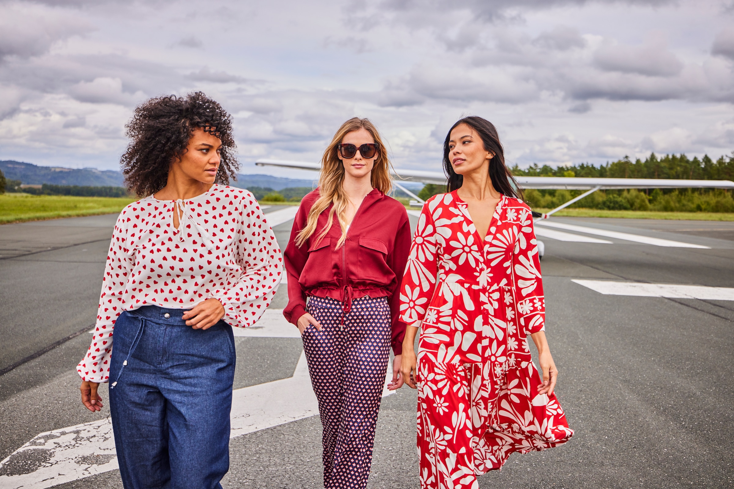 Aniston PLUS Schlupfbluse mir Herzen bedruckt - NEUE KOLLEKTION