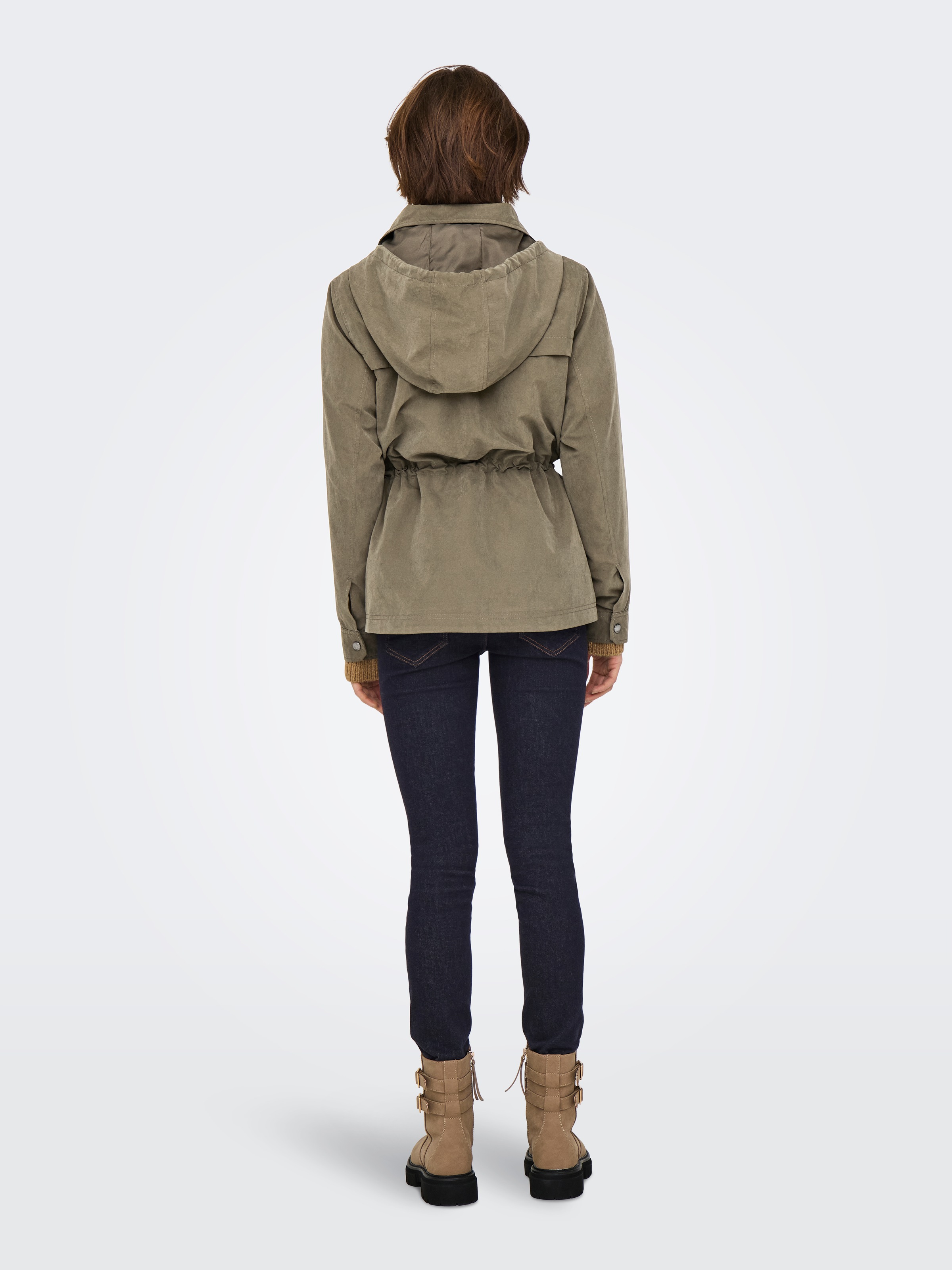 ONLY Parka »ONLNEWSTARLINE SPRING JACKET CC OTW« mit Kapuze mit durchgehendem und verdecktem Reissverschluss
