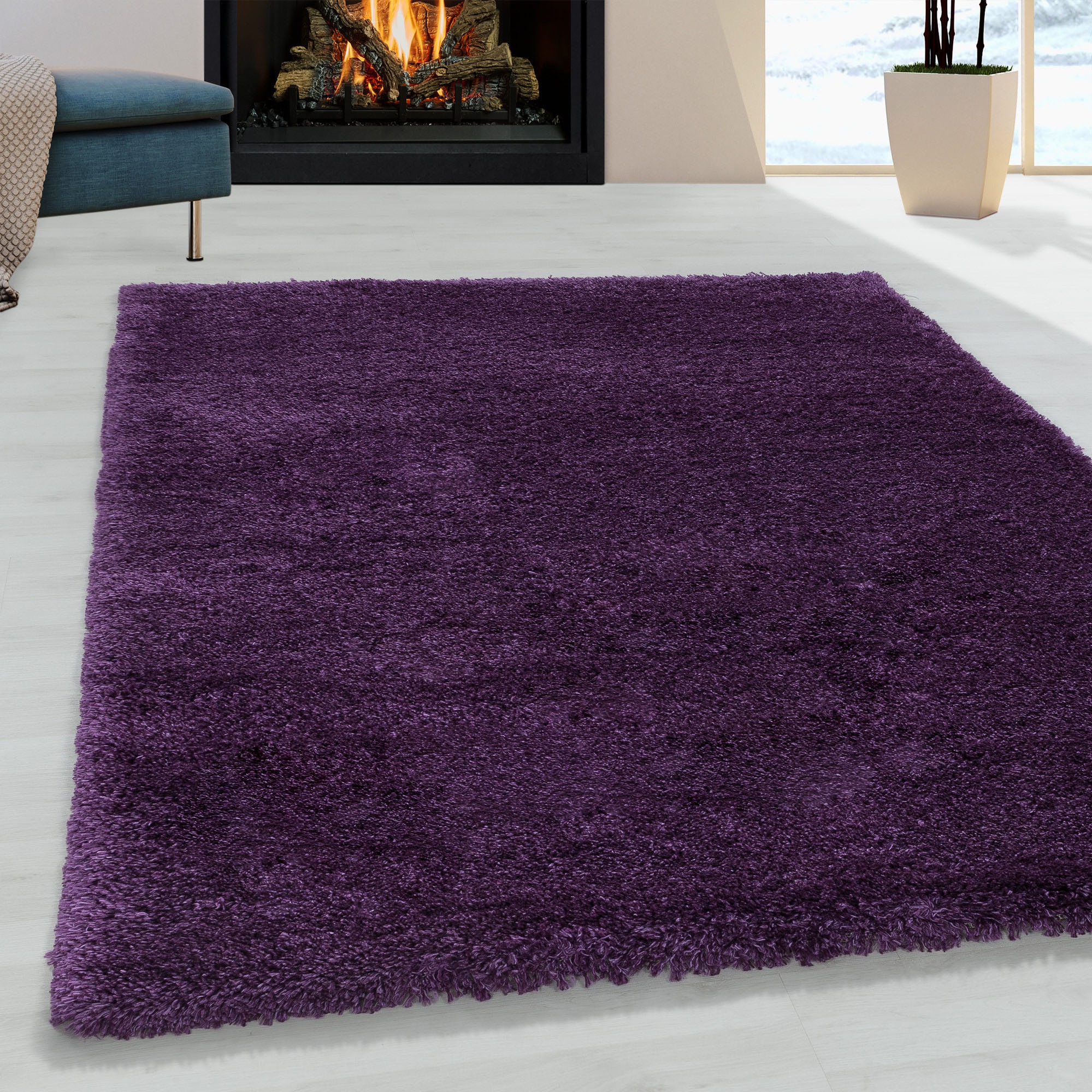 Ayyildiz Teppiche Hochflor-Teppich »FLUFFY 3500«, rechteckig, 50 mm Höhe, Langflor, Shaggy, uni, robust, auch in rund erhältlich, Wohnzimmer