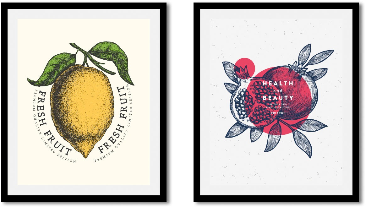 queence Image »Set Feline« 1 cuis tlg. gerahmt