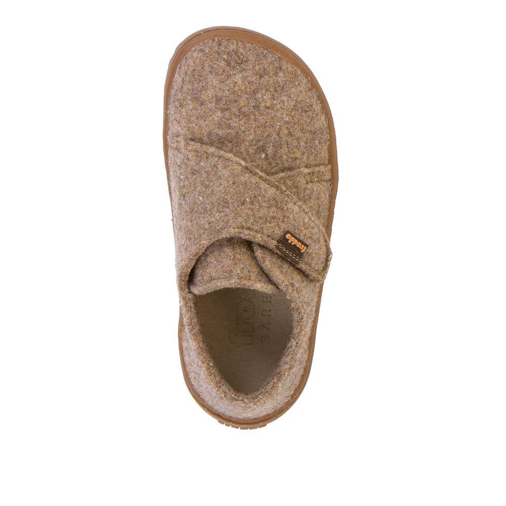 froddo® Hausschuh »BAREFOOT WOOLY«  barfoot Klettschuh für zu Hause, Kindergartenschuh mit Wollfutter