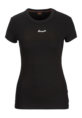T-Shirt »C_Esim Premium Damenmode«, mit BOSS Stickerei