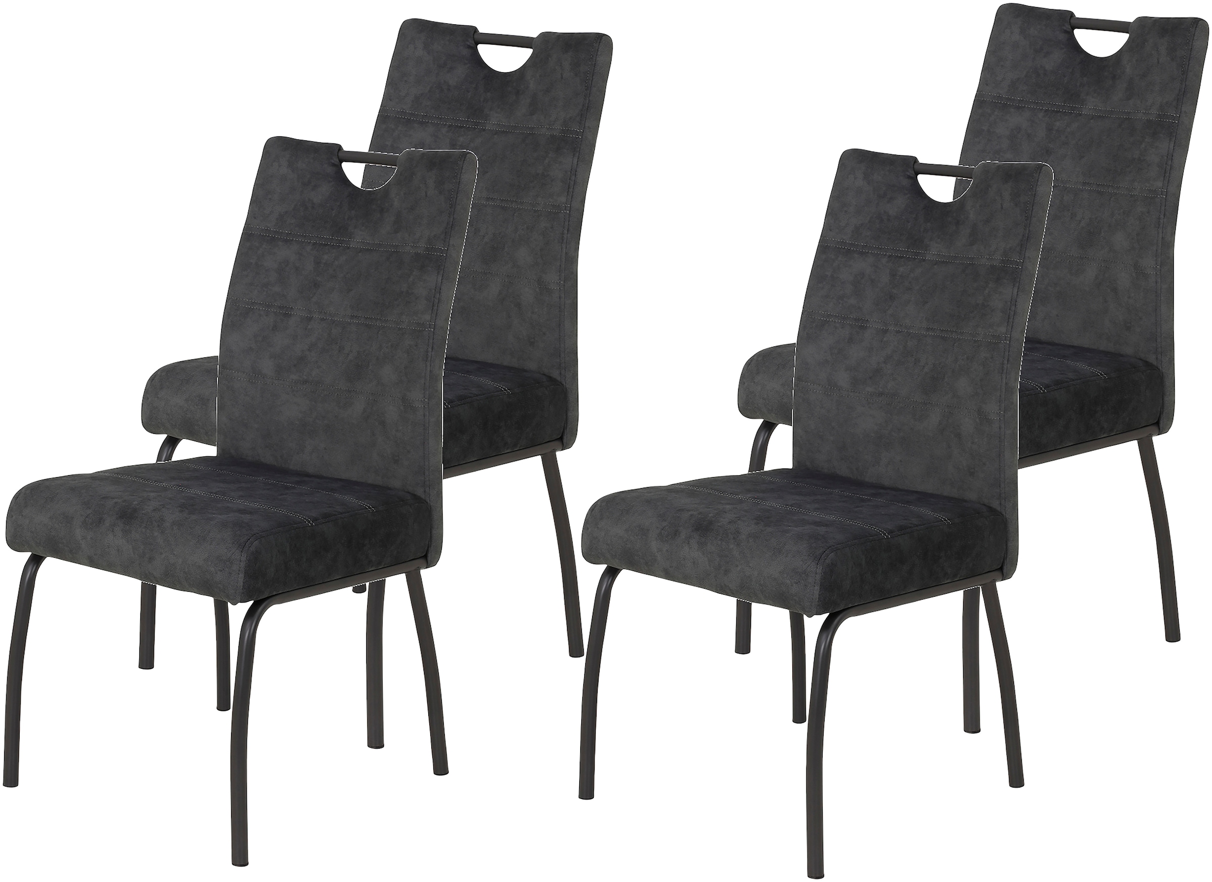 HELA 4-Fussstuhl »EVELYN«, (Set 4 Stück), Komfortsitz mit Federkorb