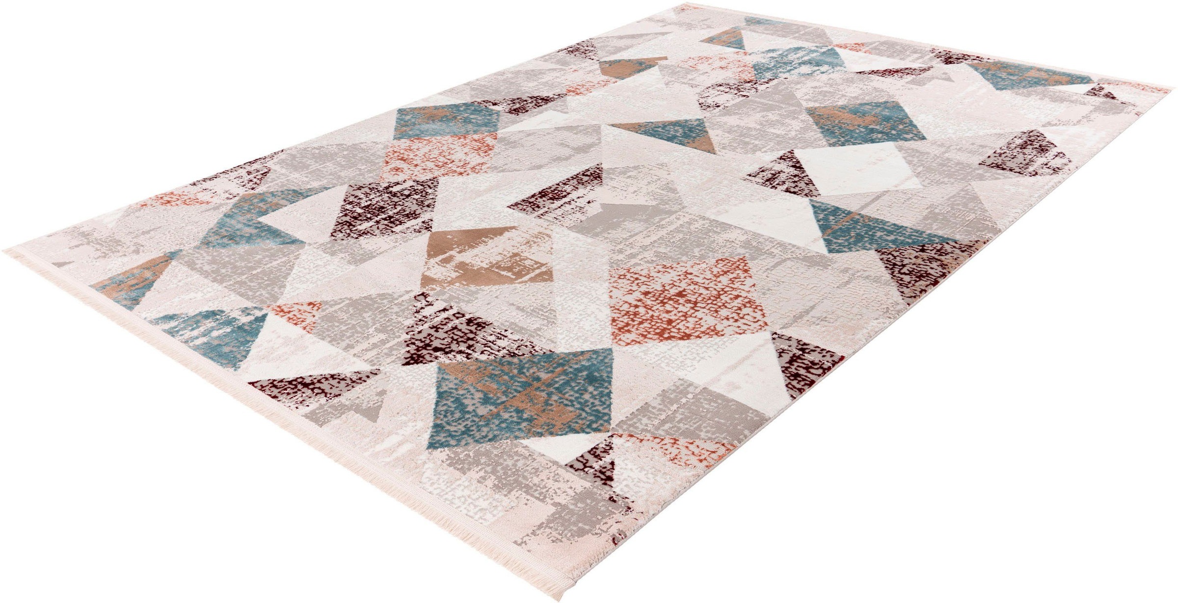 Image of calo-deluxe Teppich »Miran 125«, rechteckig, 12 mm Höhe, Vintage Design, mit Fransen, Wohnzimmer bei Ackermann Versand Schweiz