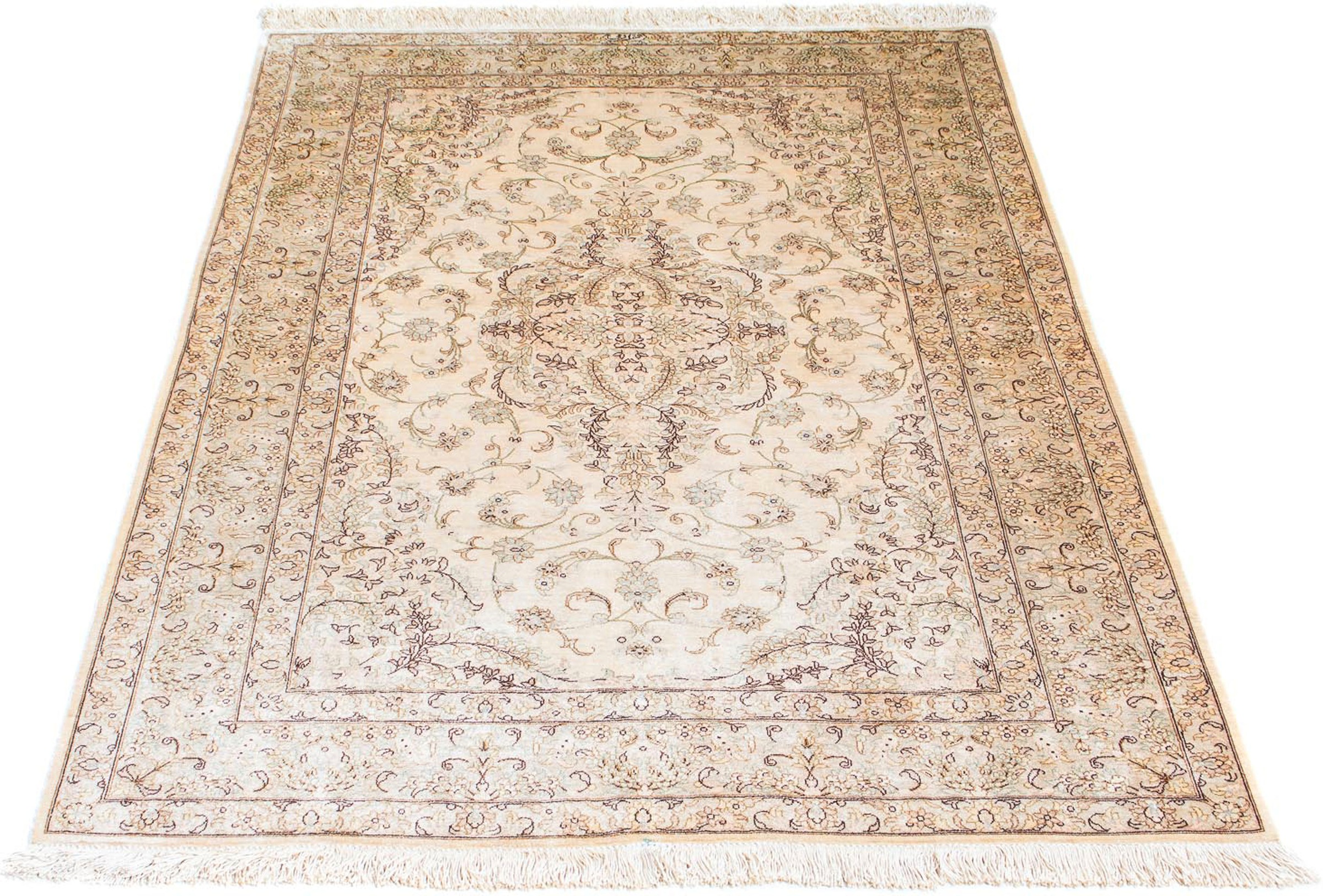 Image of morgenland Orientteppich »Perser - Ghom - 147 x 99 cm - beige«, rechteckig, 10 mm Höhe, Wohnzimmer, Handgeknüpft, Einzelstück mit Zertifikat bei Ackermann Versand Schweiz